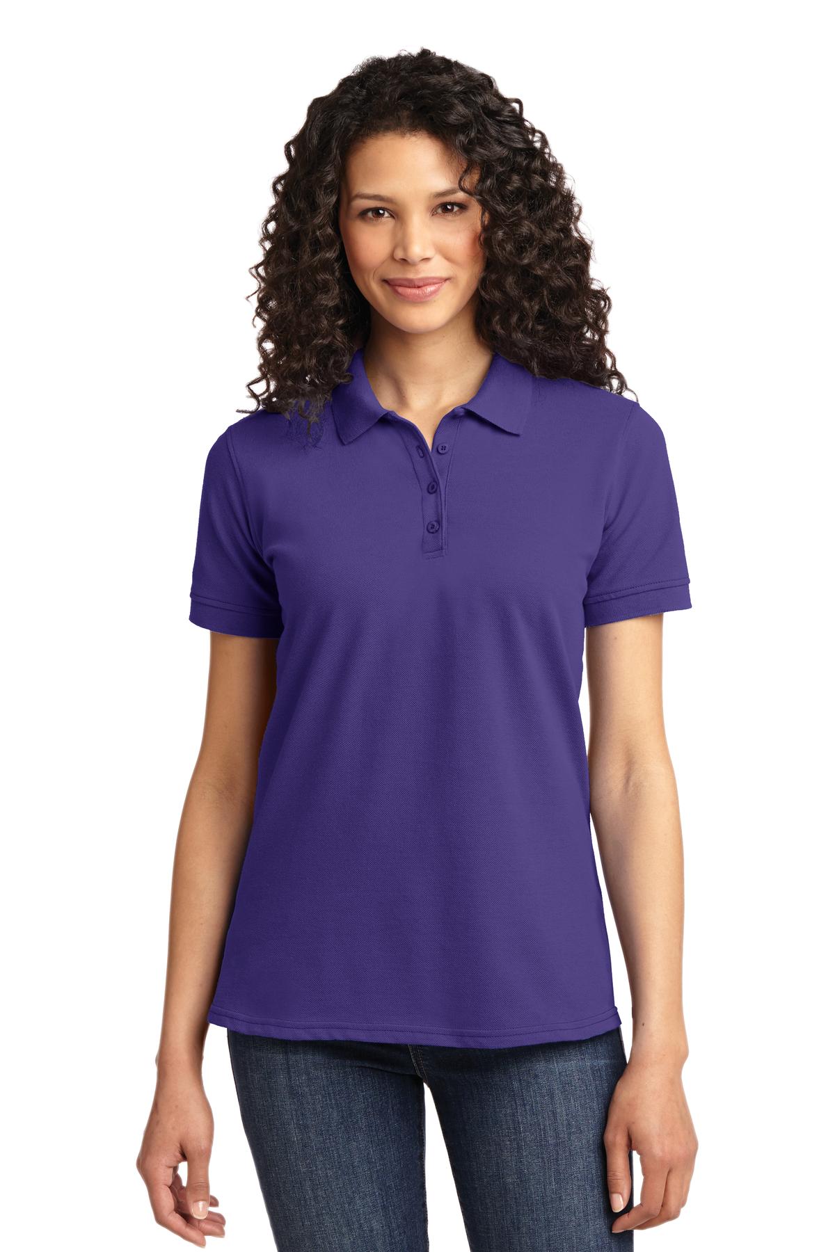 Custom Embroidered - Port & Company© Women's Core Blend Pique Polo. LKP155