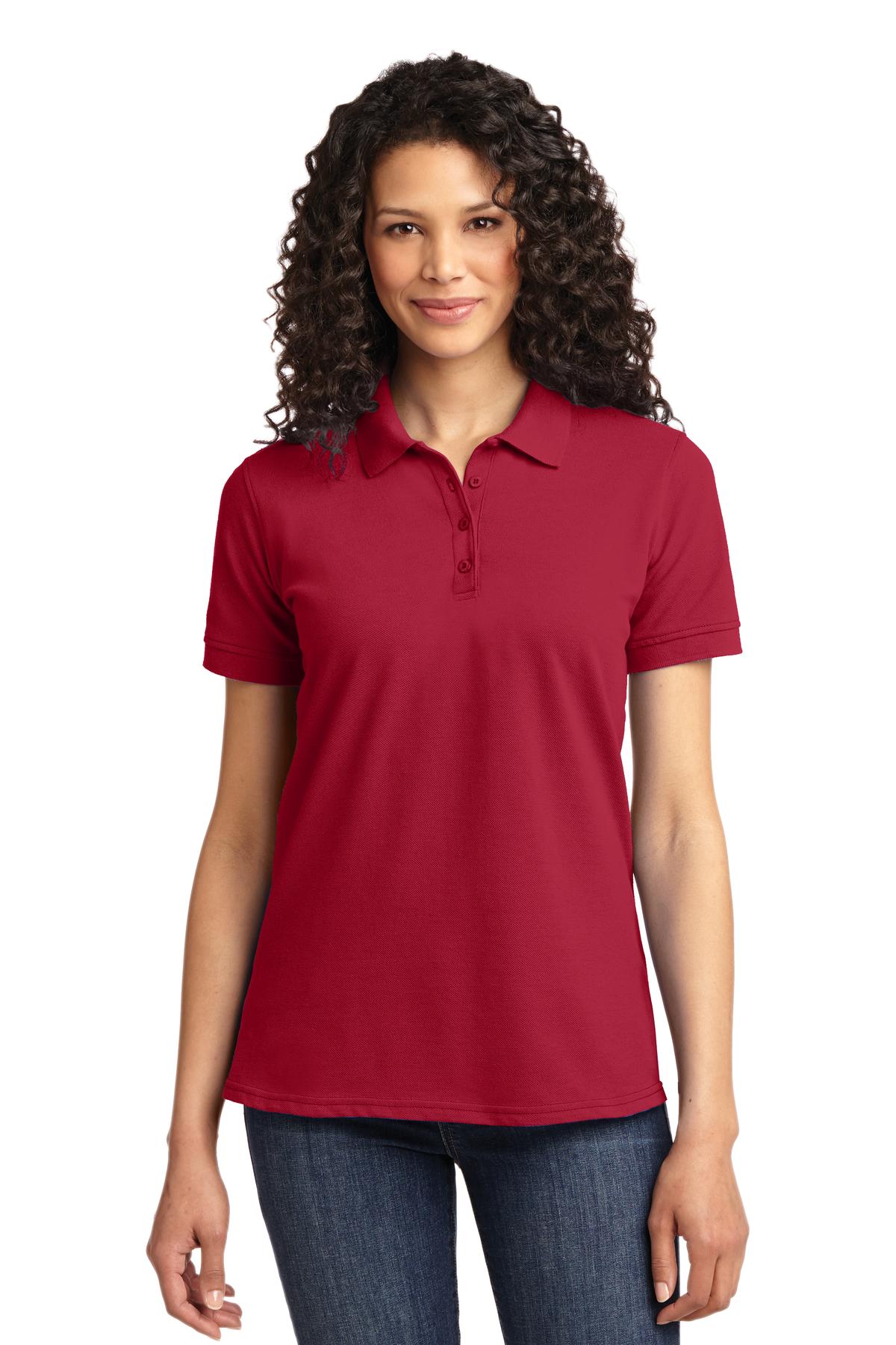 Custom Embroidered - Port & Company© Women's Core Blend Pique Polo. LKP155