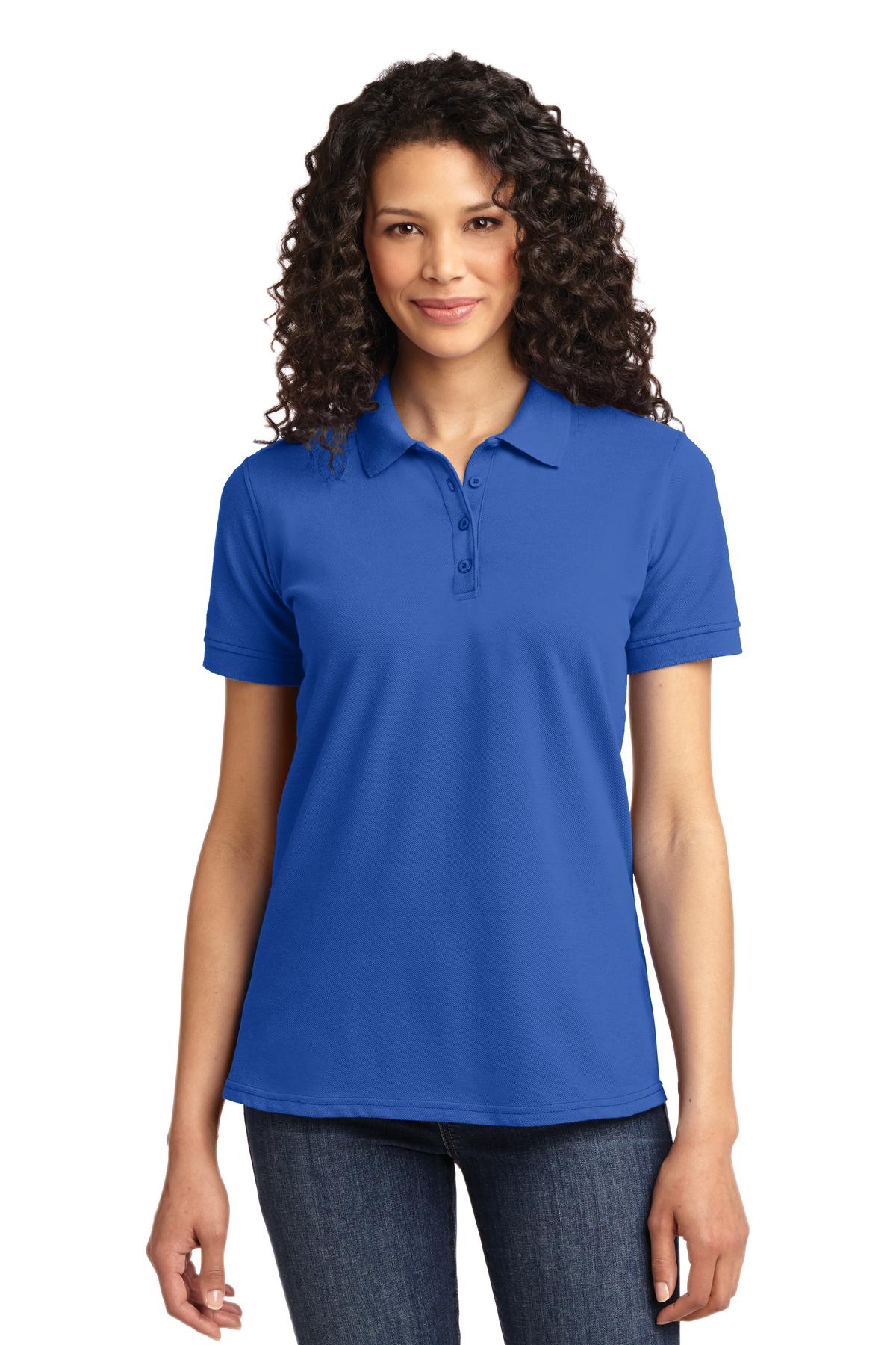 Custom Embroidered - Port & Company© Women's Core Blend Pique Polo. LKP155