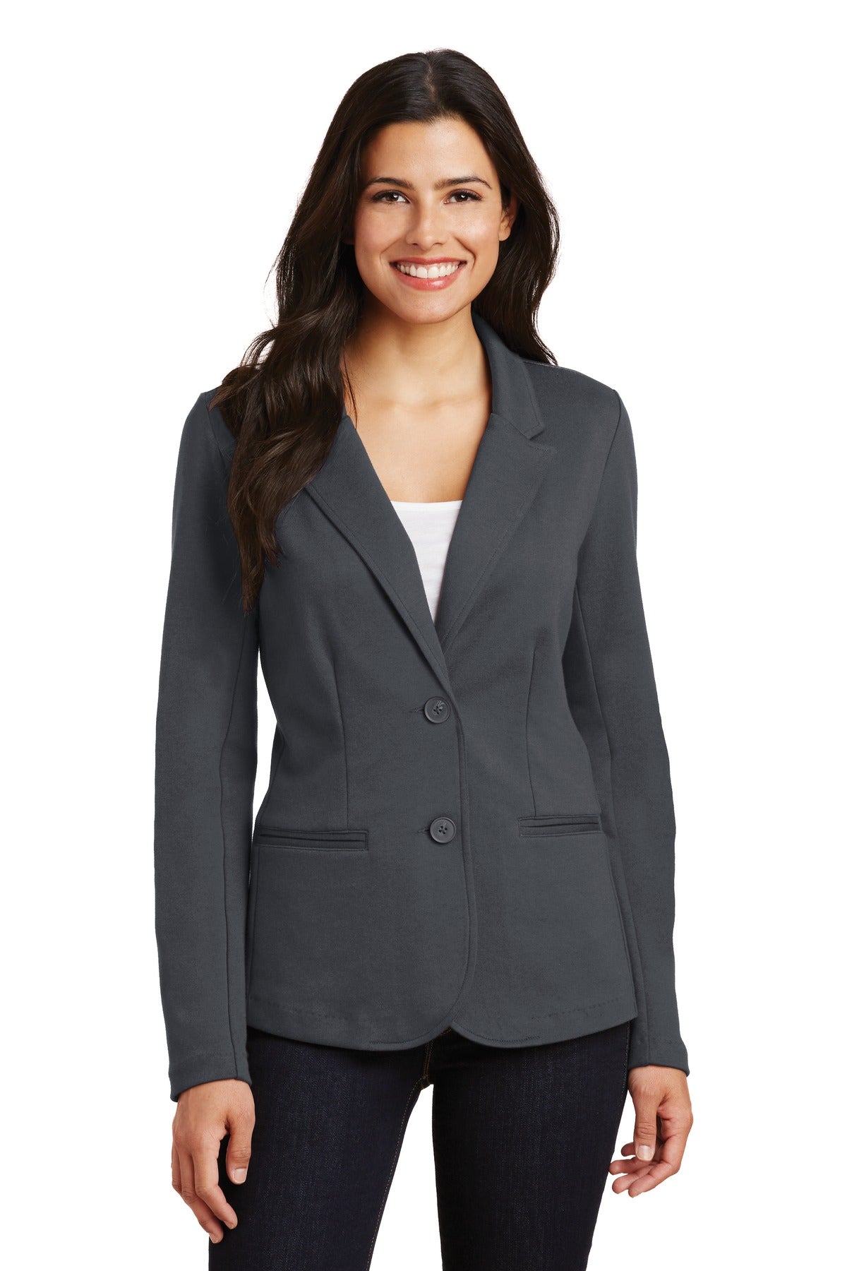 Custom Embroidery or DTF Print - Port Authority ® Women's Knit Blazer. LM2000