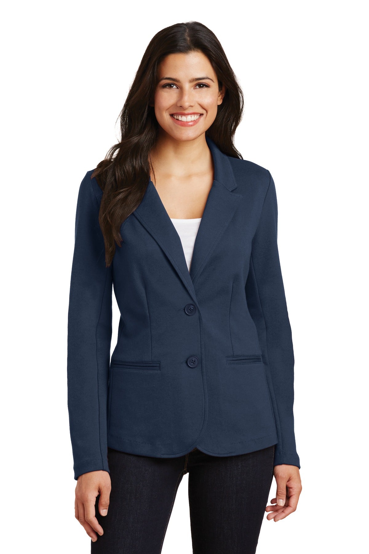 Custom Embroidery or DTF Print - Port Authority ® Women's Knit Blazer. LM2000