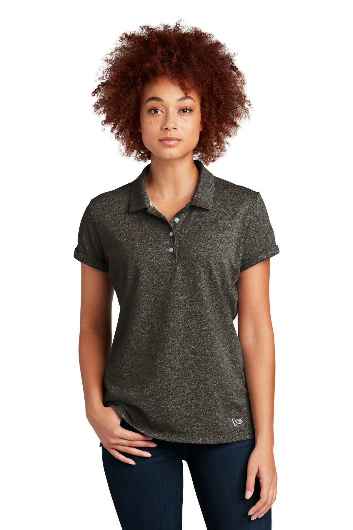 Custom Embroidery - New Era ® Women's Slub Twist Polo LNEA301