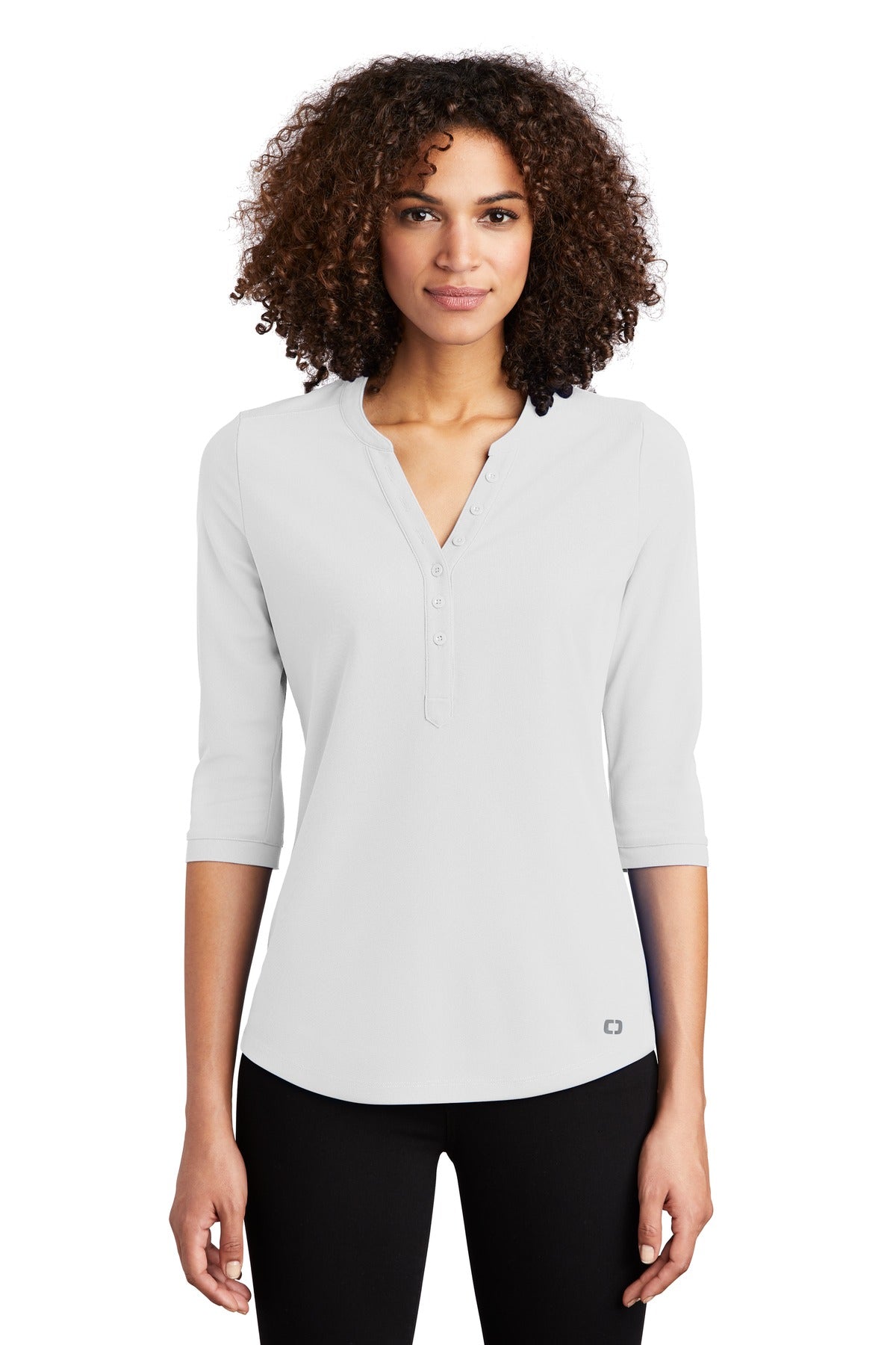 Custom Embroidery or DTF Print - OGIO ® Women's Jewel Henley LOG104