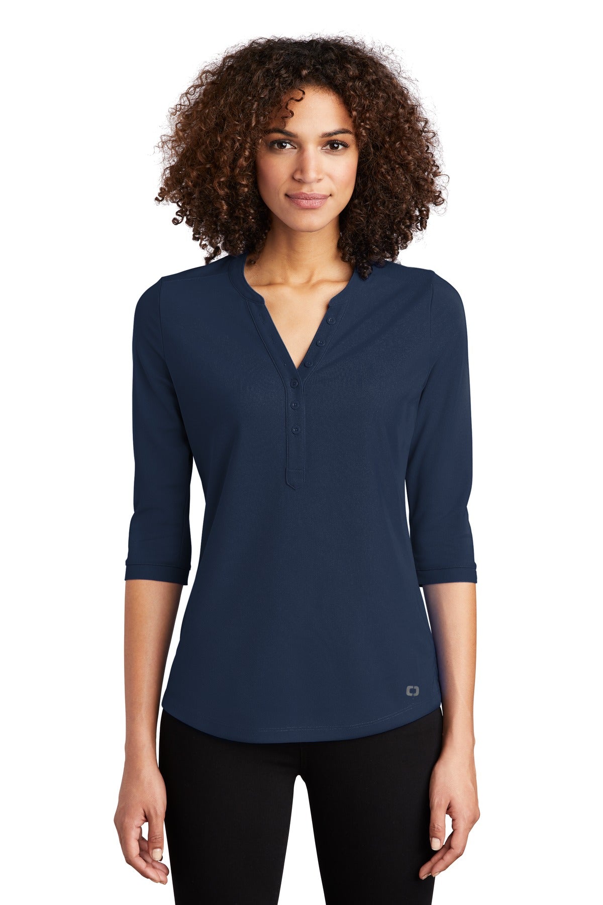 Custom Embroidery or DTF Print - OGIO ® Women's Jewel Henley LOG104