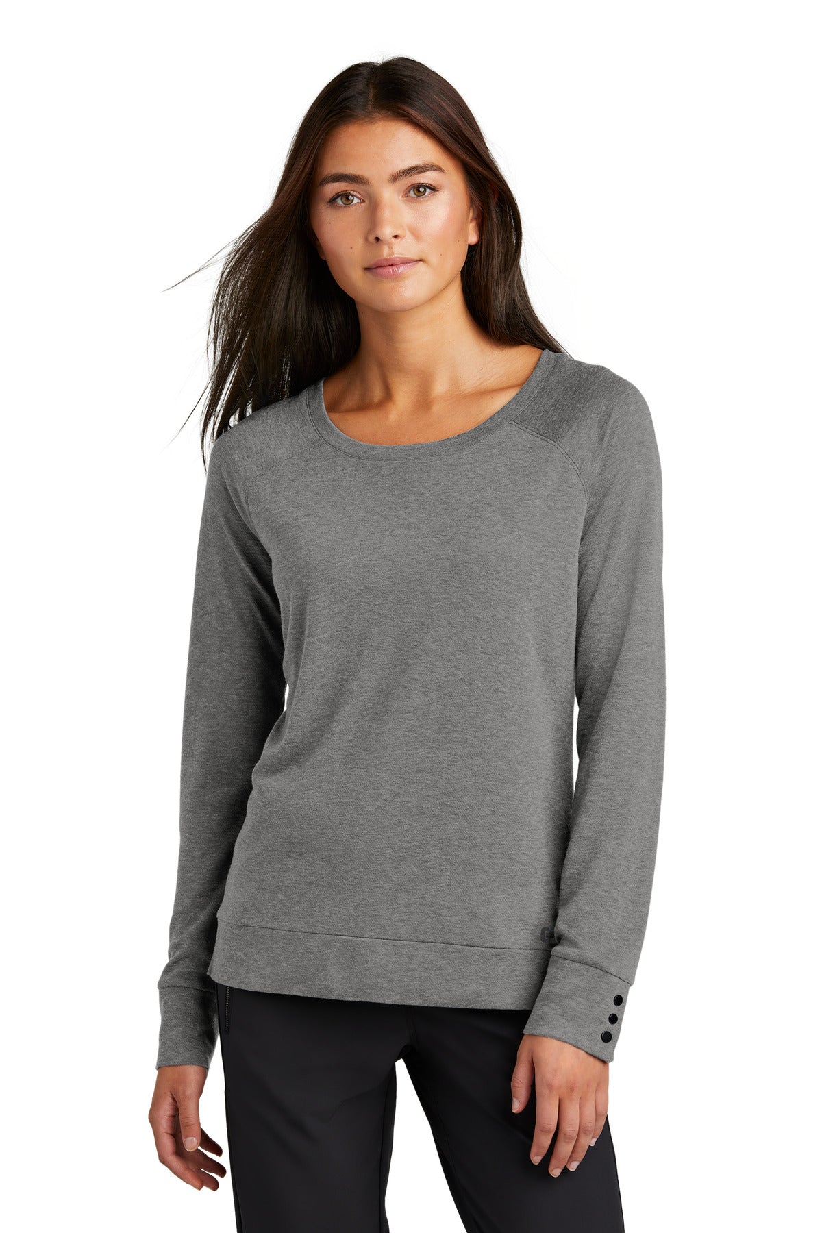 Custom Embroidered or DTF Print on OGIO ® Women's Command Long Sleeve Scoop Neck LOG150