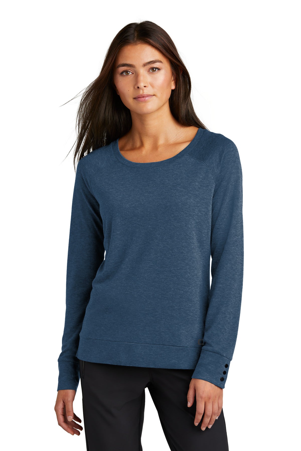 Custom Embroidered or DTF Print on OGIO ® Women's Command Long Sleeve Scoop Neck LOG150