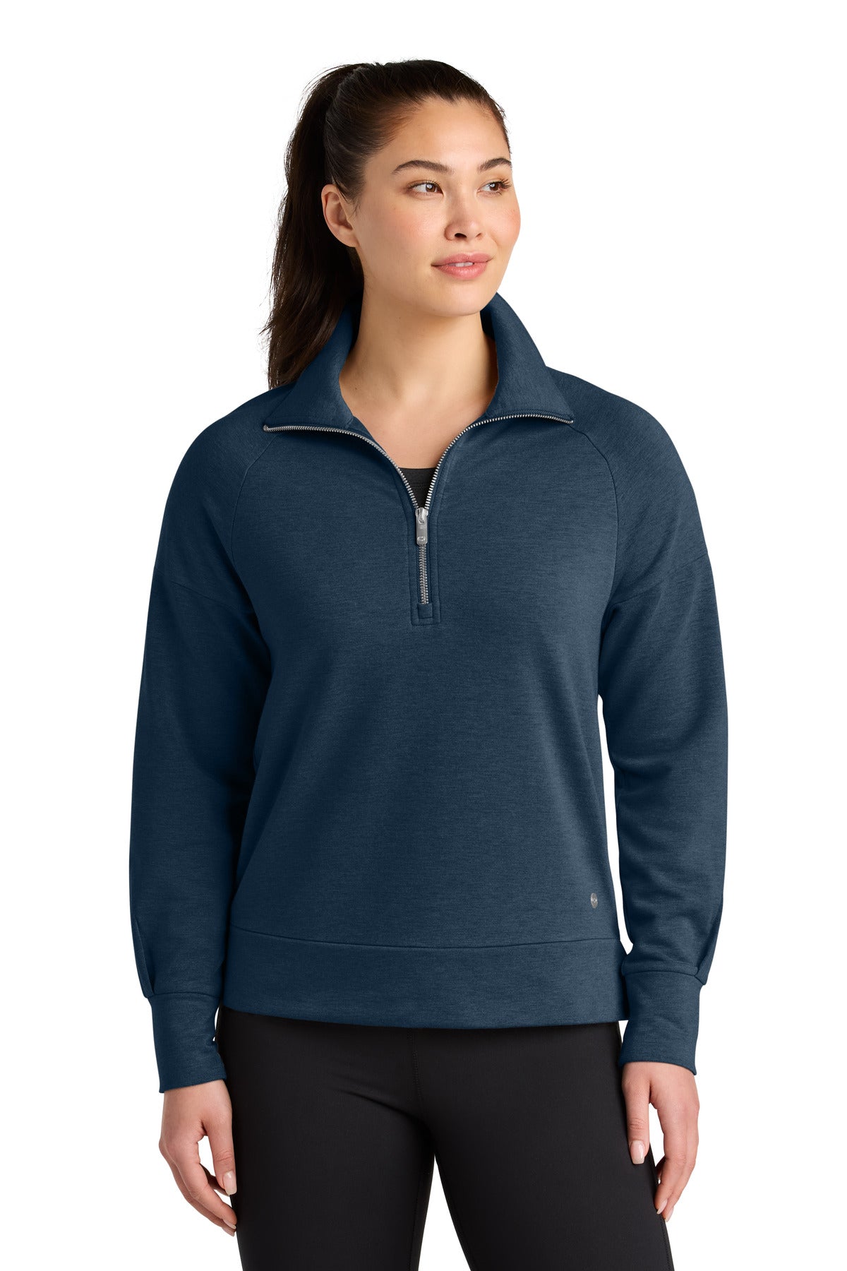 Custom Embroidered or DTF Print on OGIO ® Women's Luuma 1/2-Zip LOG814