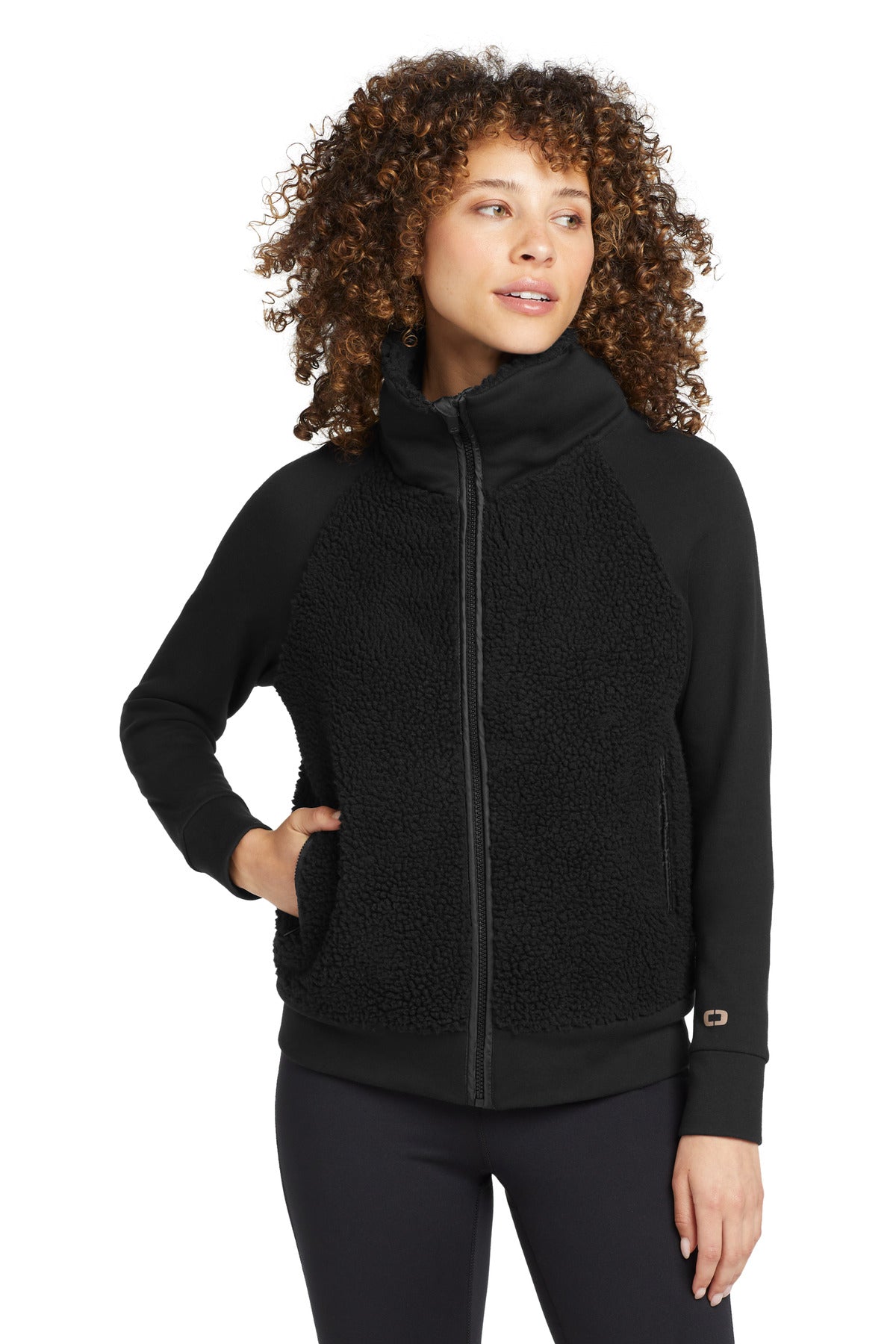 Custom Embroidered or DTF Print on OGIO ® Women's Luuma Sherpa Full-Zip. LOG815