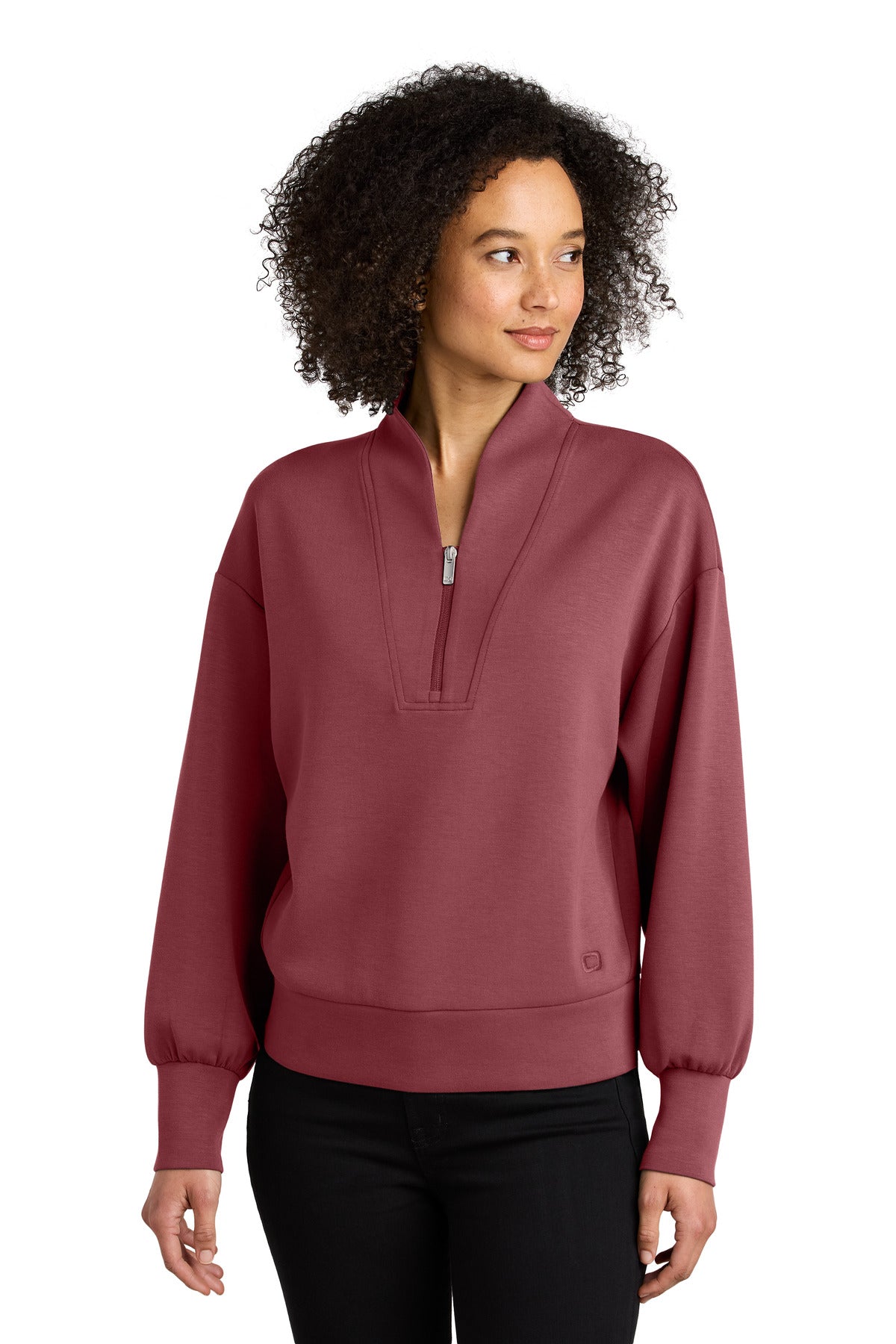 Custom Embroidered or DTF Print on OGIO ® Women's Transcend 1/4-Zip LOG861