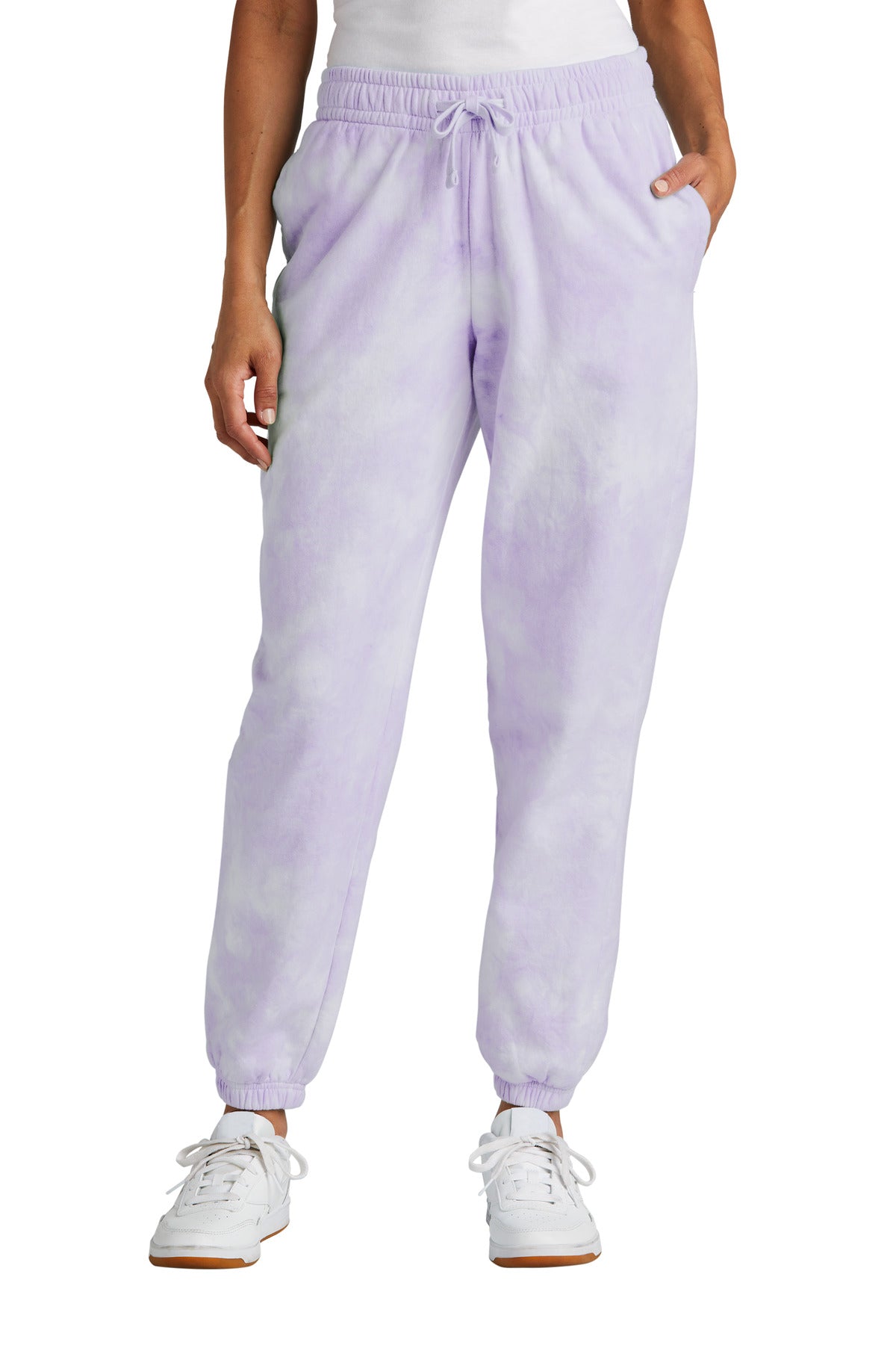 Custom Embroidered - Port & Company® Women's Beach Wash® Cloud Tie-Dye Sweatpant LPC140P