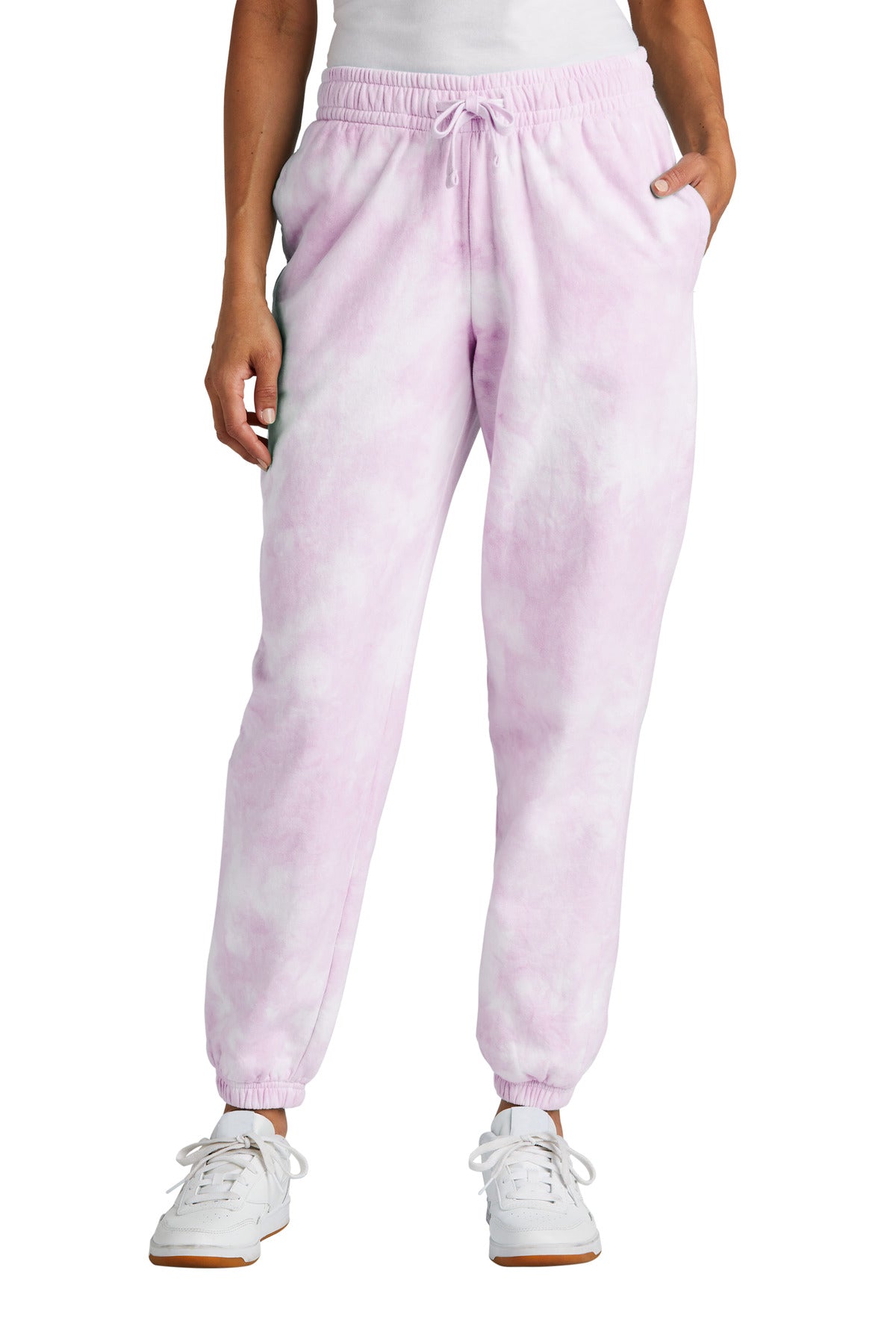 Custom Embroidered - Port & Company® Women's Beach Wash® Cloud Tie-Dye Sweatpant LPC140P