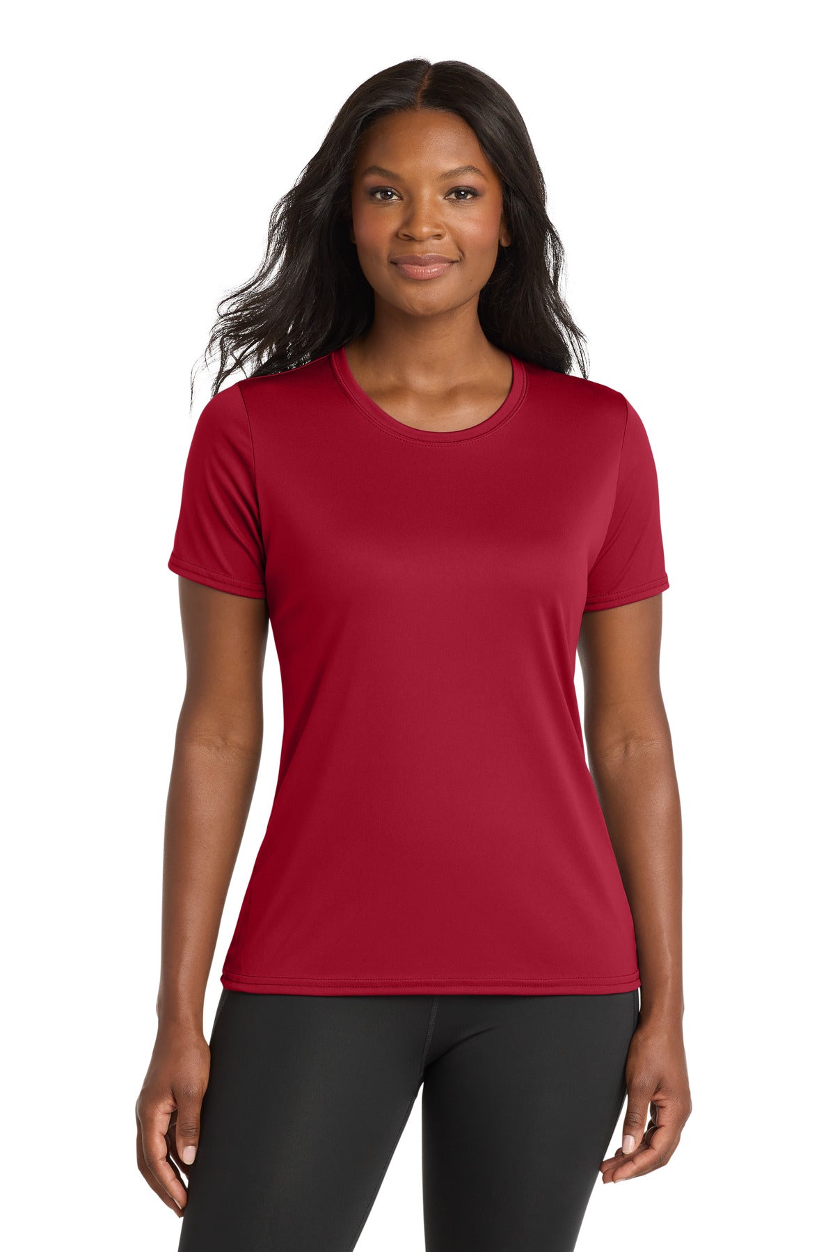 Custom Embroidery or DTF Print - Port & Co ® Women's Performance Tee. LPC380