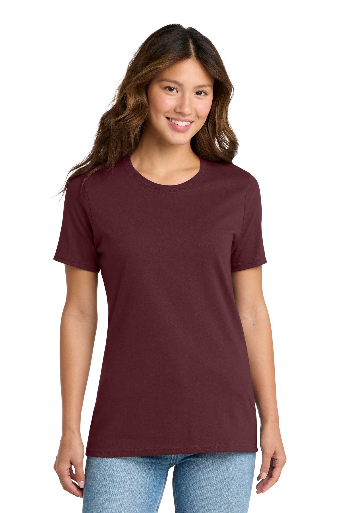 Custom Embroidery or DTF Print - Port & Co ® Women's Core Cotton Tee. LPC54