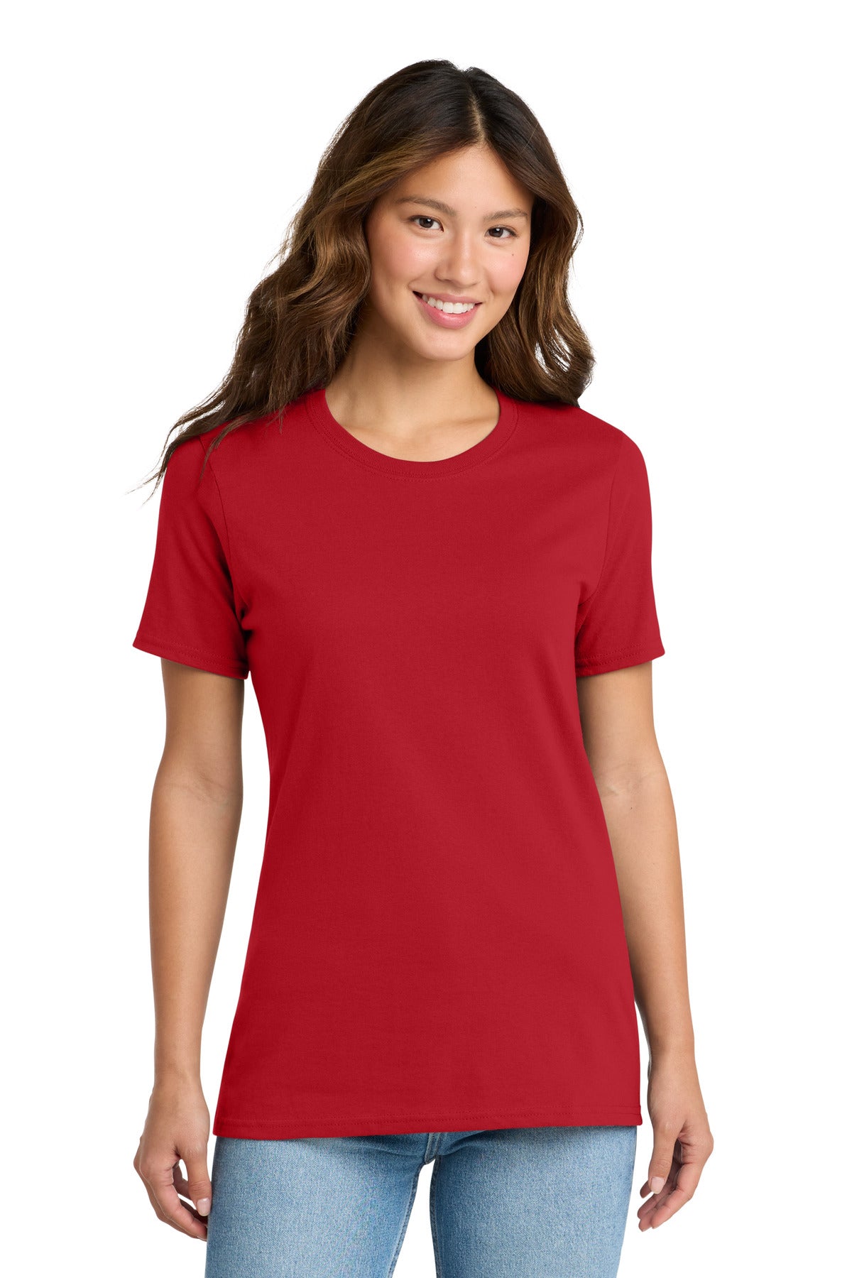 Custom Embroidery or DTF Print - Port & Co ® Women's Core Cotton Tee. LPC54
