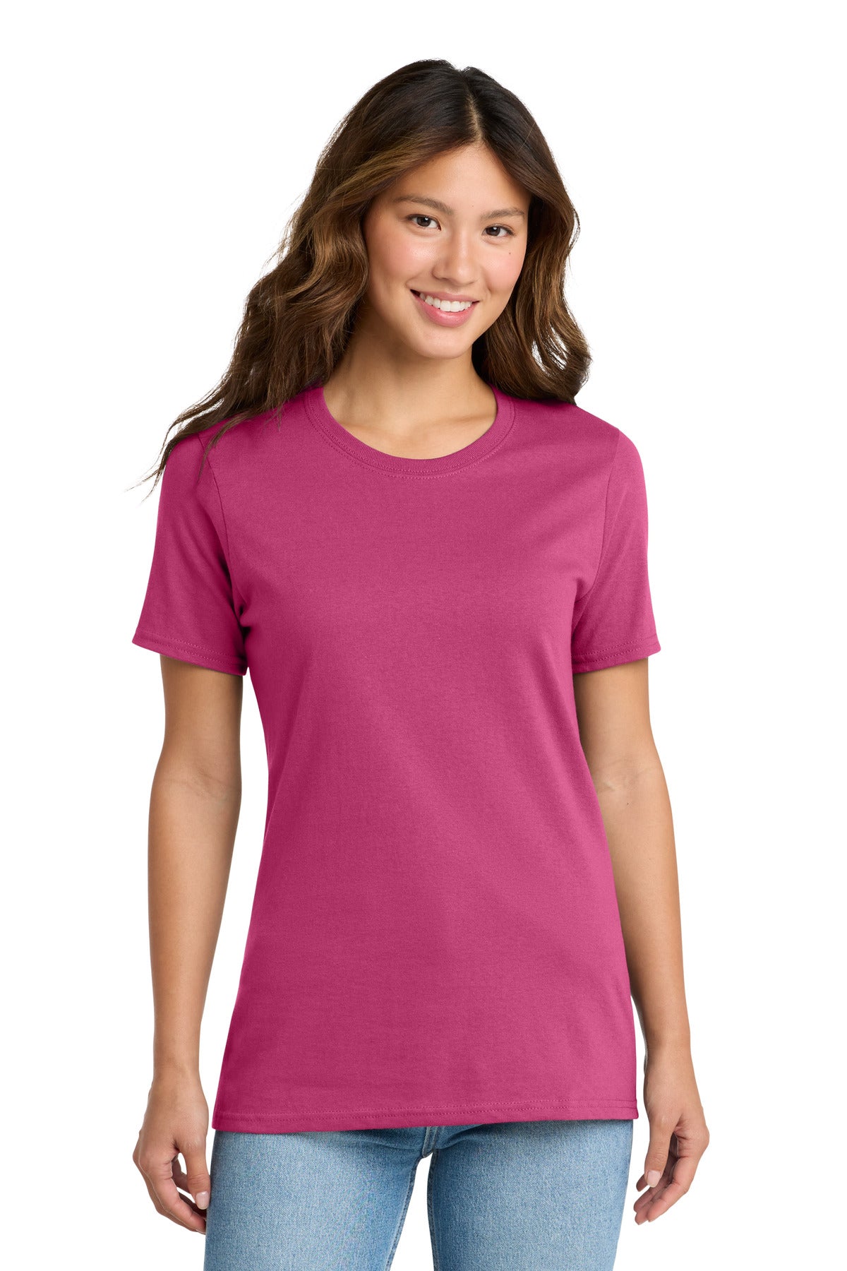 Custom Embroidery or DTF Print - Port & Co ® Women's Core Cotton Tee. LPC54