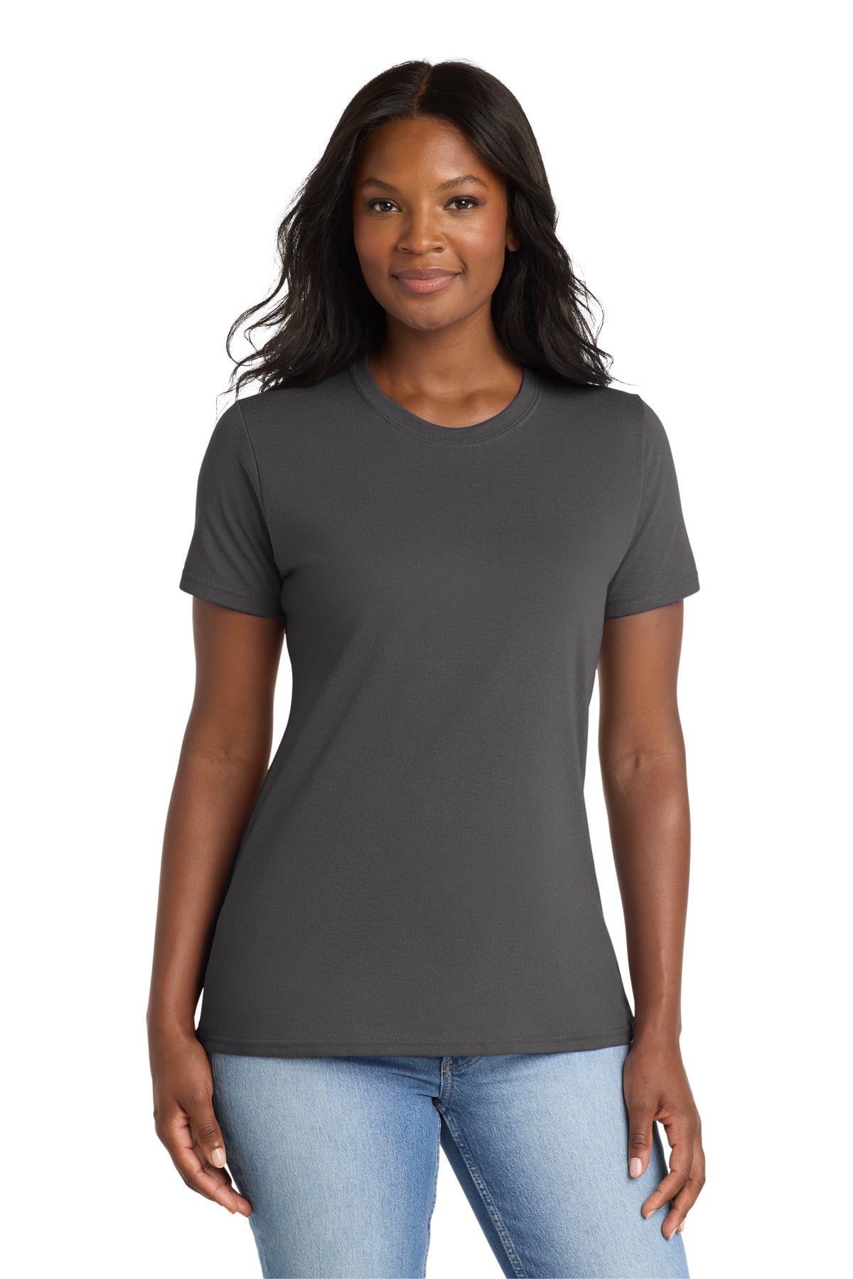 Custom Embroidery or DTF Print - Port & Co ® Women's Core Blend Tee. LPC55