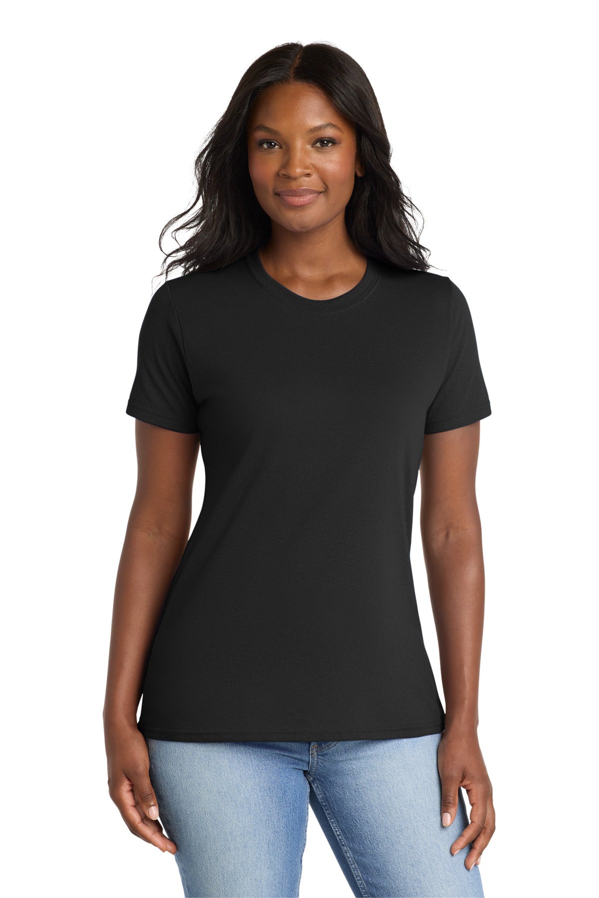 Custom Embroidery or DTF Print - Port & Co ® Women's Core Blend Tee. LPC55