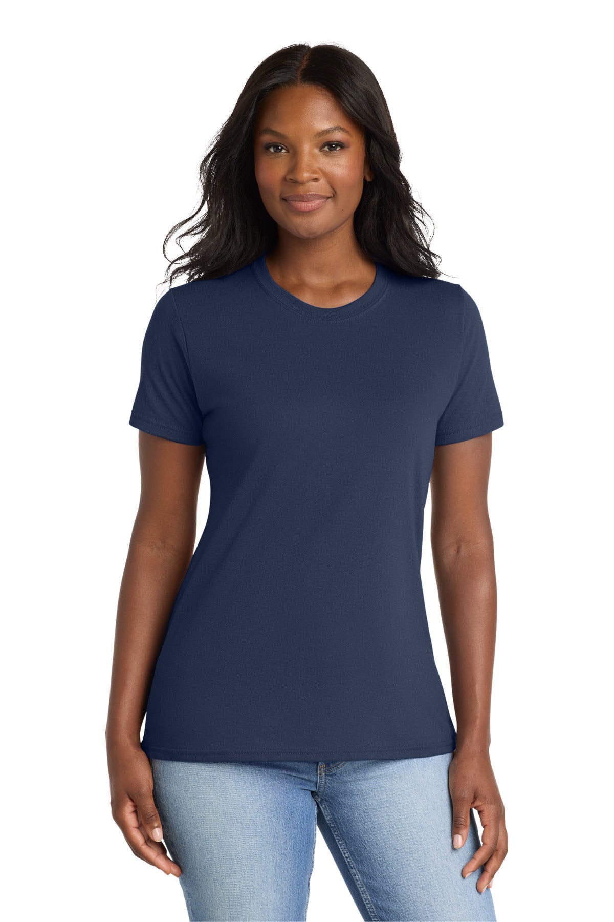 Custom Embroidery or DTF Print - Port & Co ® Women's Core Blend Tee. LPC55