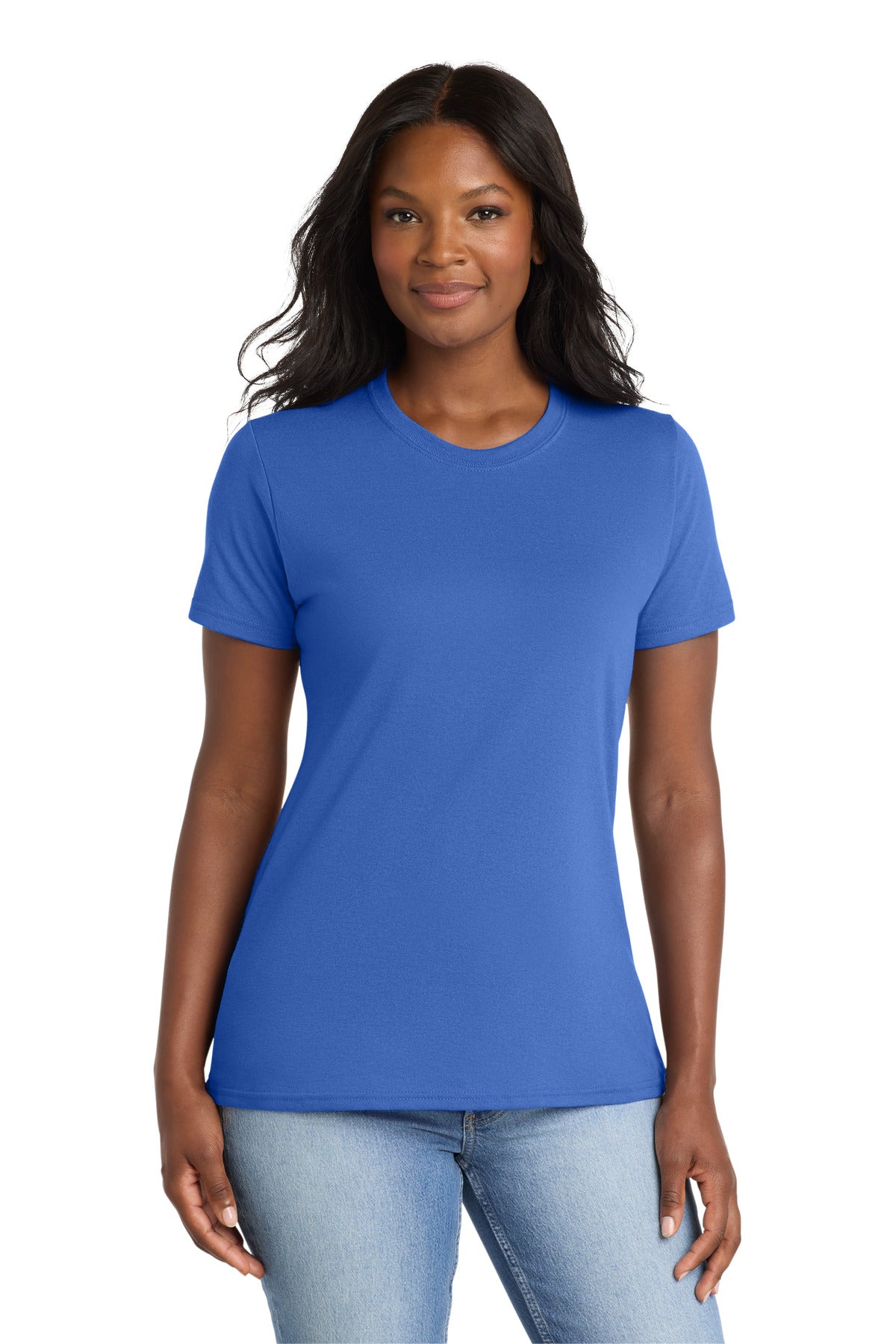 Custom Embroidery or DTF Print - Port & Co ® Women's Core Blend Tee. LPC55