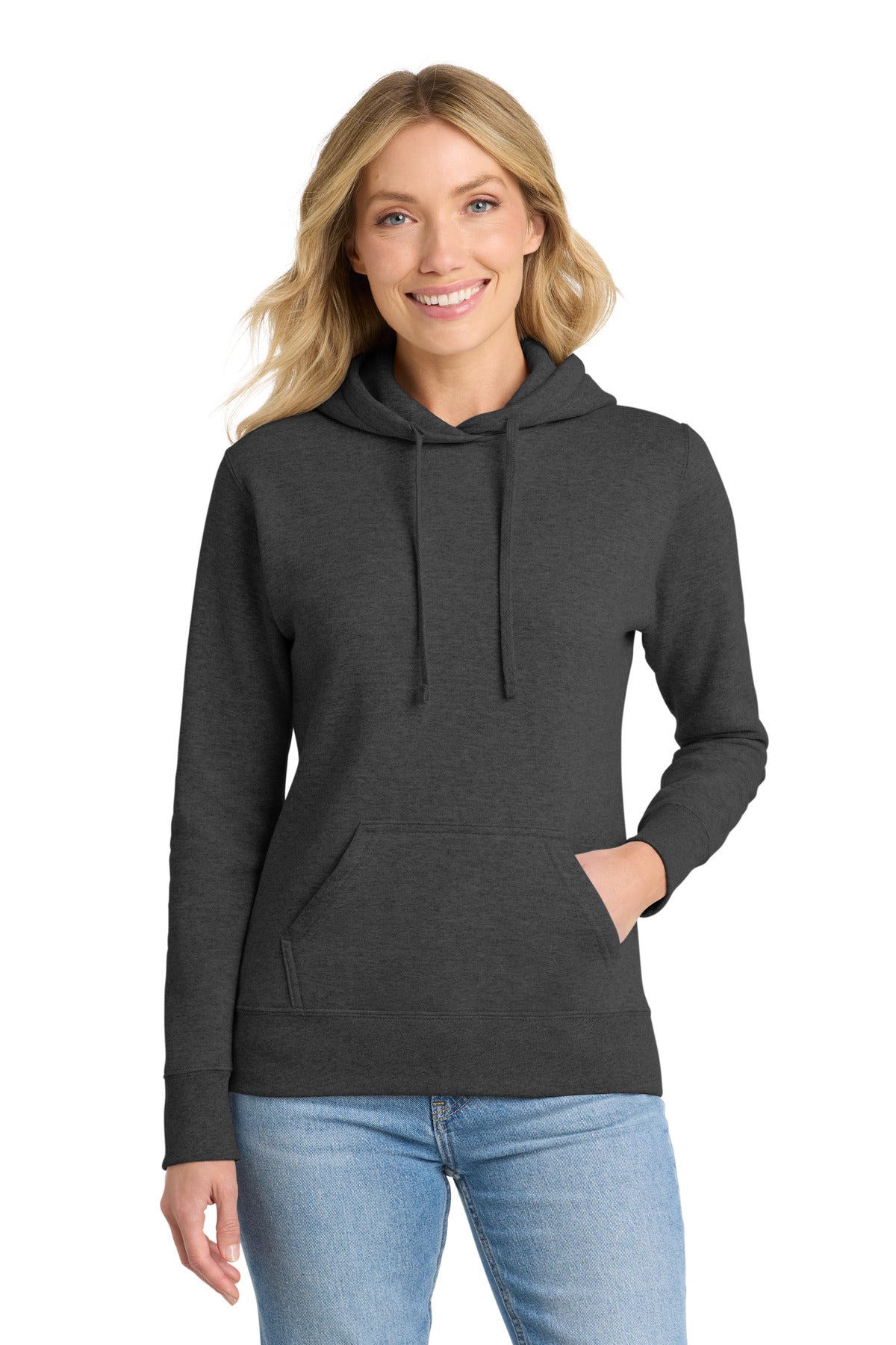 Custom Embroidered or DTF Print on Port & Co ™ Women's Core Fleece Pullover Hooded Sweatshirt LPC78H