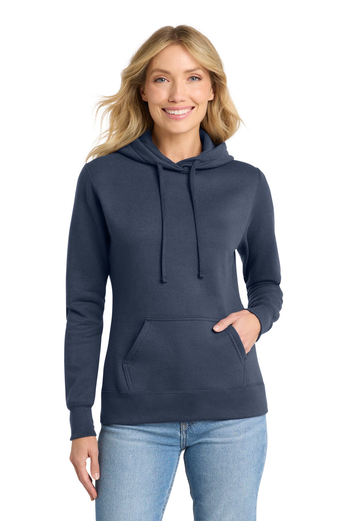 Custom Embroidered or DTF Print on Port & Co ™ Women's Core Fleece Pullover Hooded Sweatshirt LPC78H