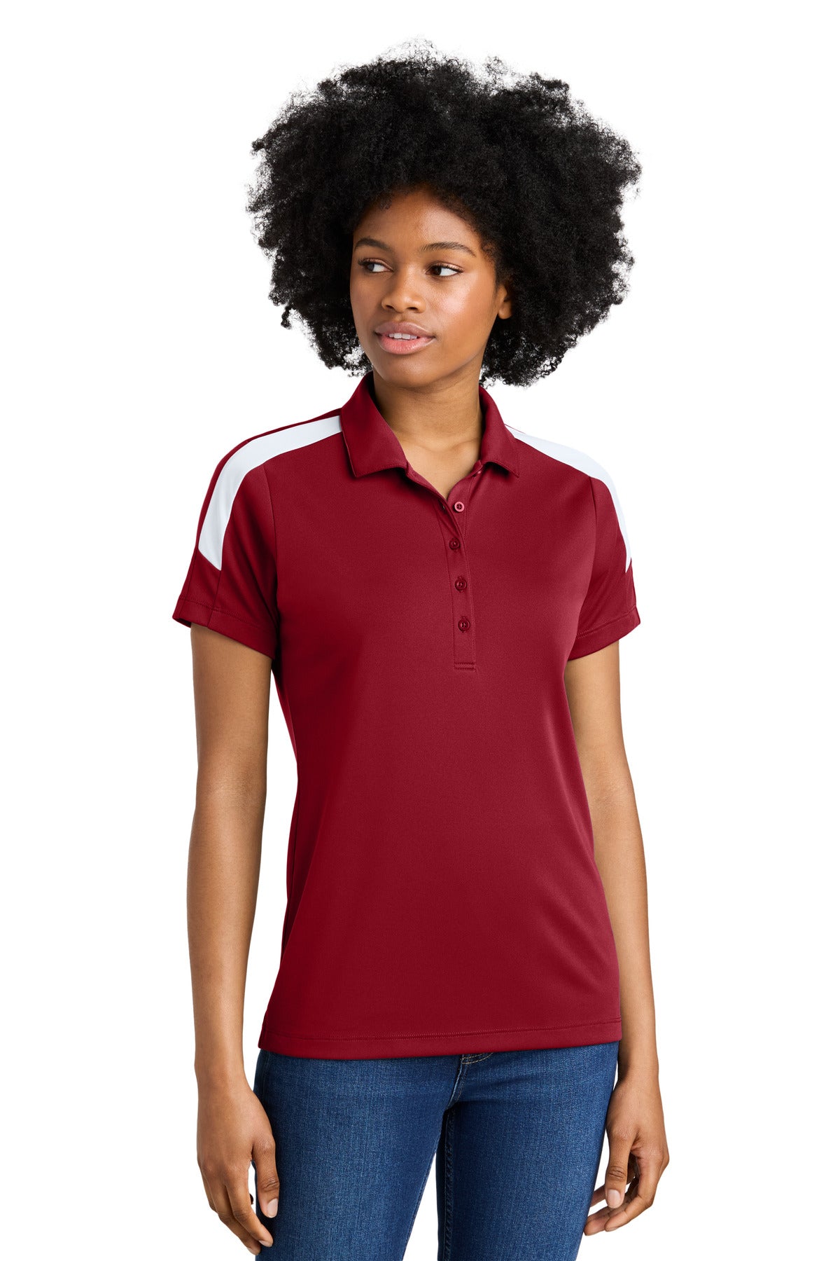 Custom Embroidery or DTF Print - Sport-Tek ® Women's Competitor ™ United Polo LST104
