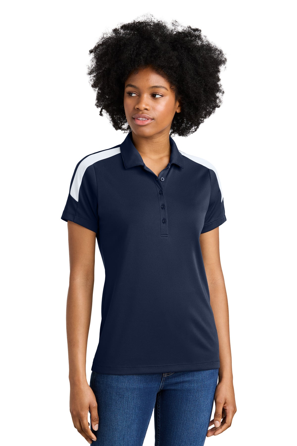Custom Embroidery or DTF Print - Sport-Tek ® Women's Competitor ™ United Polo LST104