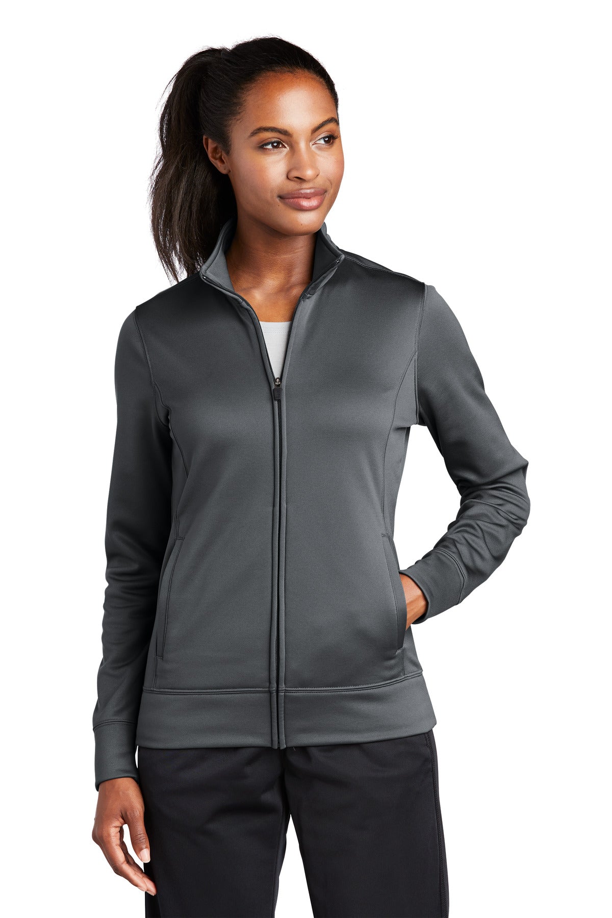 Custom Embroidered - Sport-Tek® Ladies Sport-Wick® Fleece Full-Zip Jacket. LST241