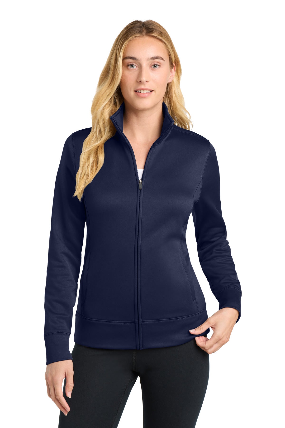 Custom Embroidery or DTF Print - Sport-Tek ® Women's Sport-Wick ® Fleece Full-Zip Jacket. LST241