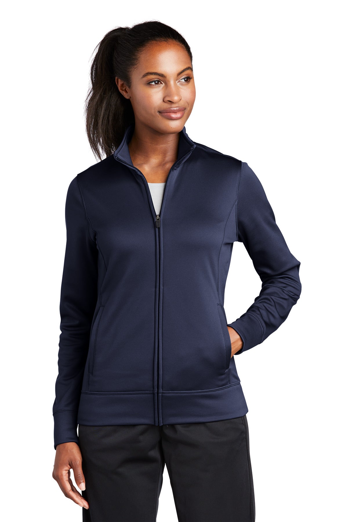 Custom Embroidered - Sport-Tek® Ladies Sport-Wick® Fleece Full-Zip Jacket. LST241