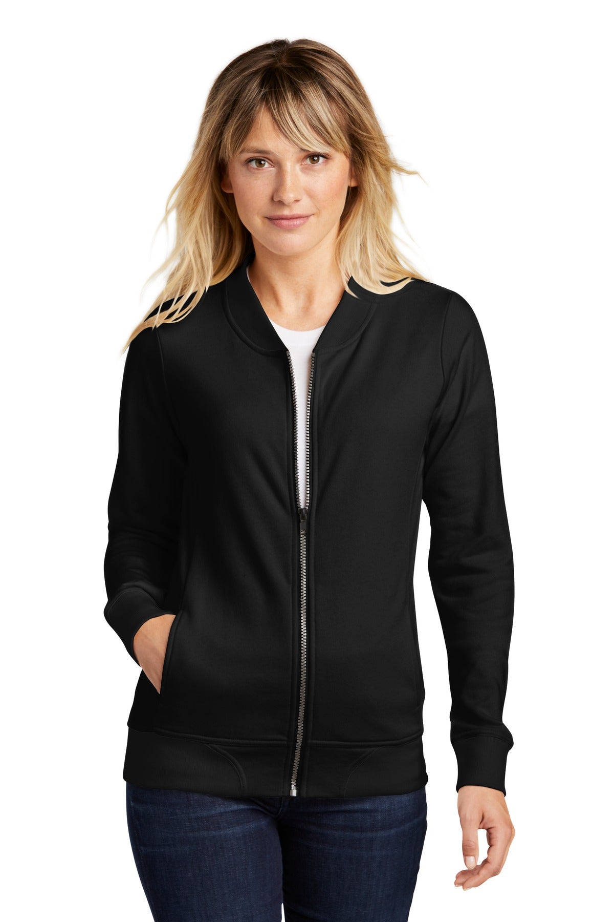Custom Embroidered - Sport-Tek ® Ladies Lightweight French Terry Bomber LST274