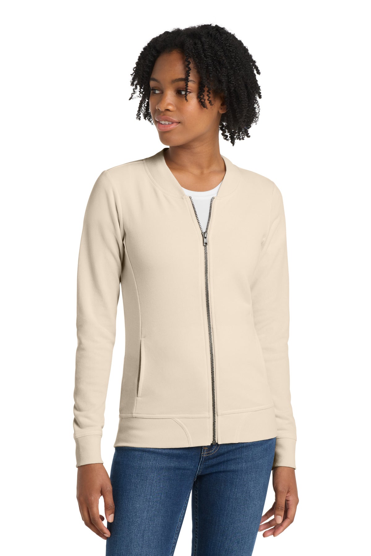 Custom Embroidery or DTF Print - Sport-Tek ® Women's Lightweight French Terry Bomber LST274