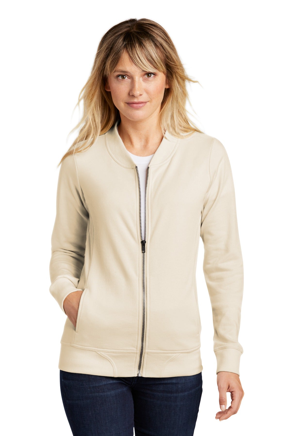 Custom Embroidered - Sport-Tek ® Ladies Lightweight French Terry Bomber LST274