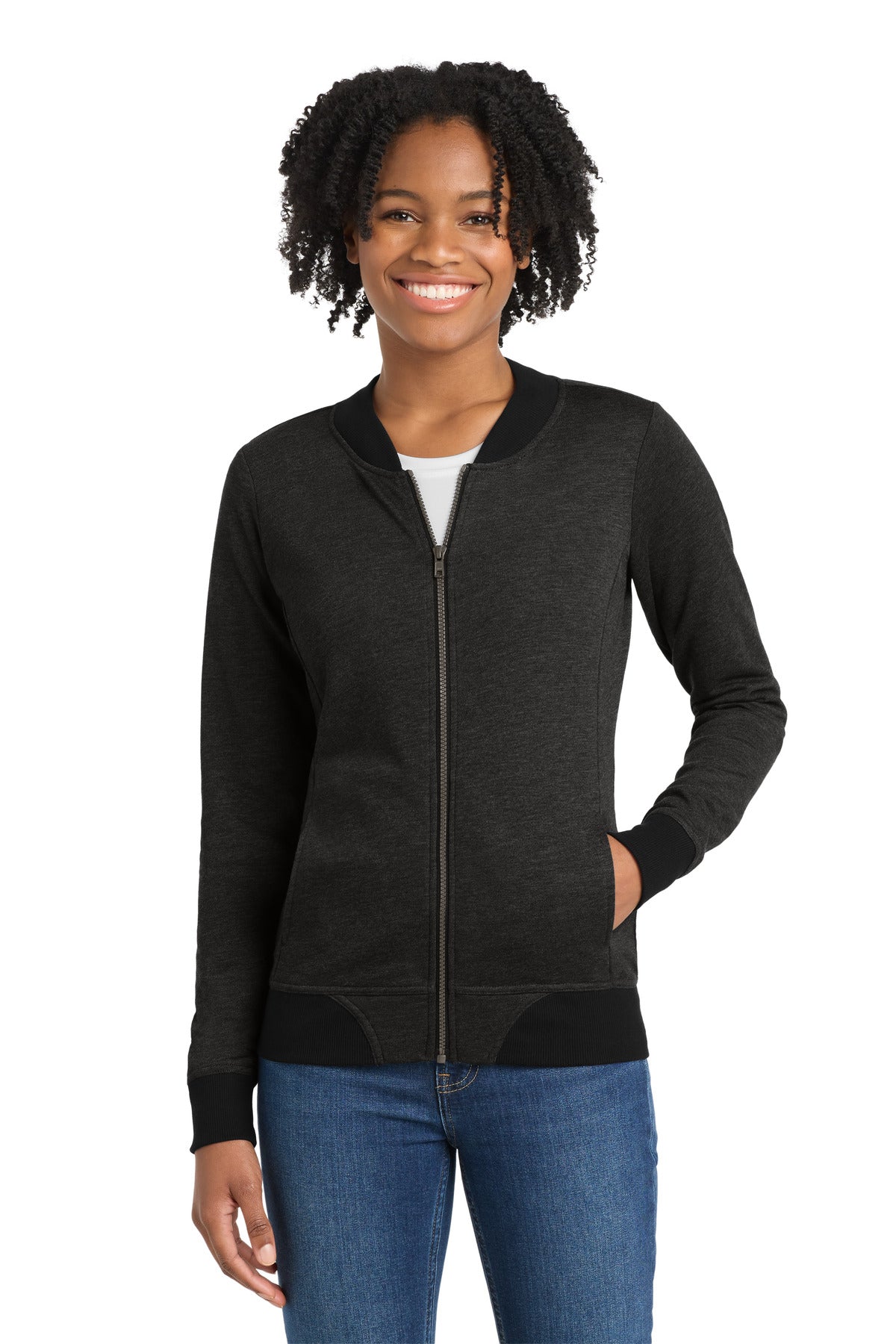 Custom Embroidery or DTF Print - Sport-Tek ® Women's Lightweight French Terry Bomber LST274
