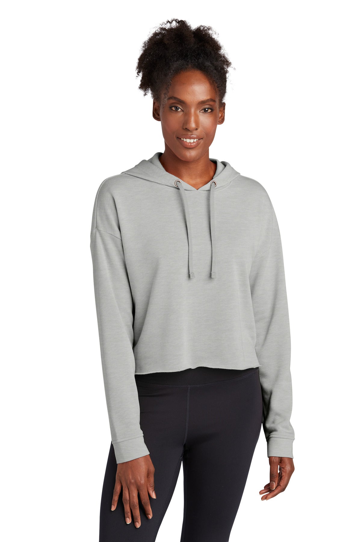Custom Embroidered - Sport-Tek ® Ladies PosiCharge ® Tri-Blend Wicking Fleece Crop Hooded Pullover LST298
