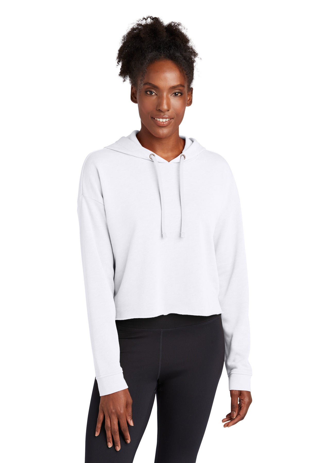 Custom Embroidered - Sport-Tek ® Ladies PosiCharge ® Tri-Blend Wicking Fleece Crop Hooded Pullover LST298