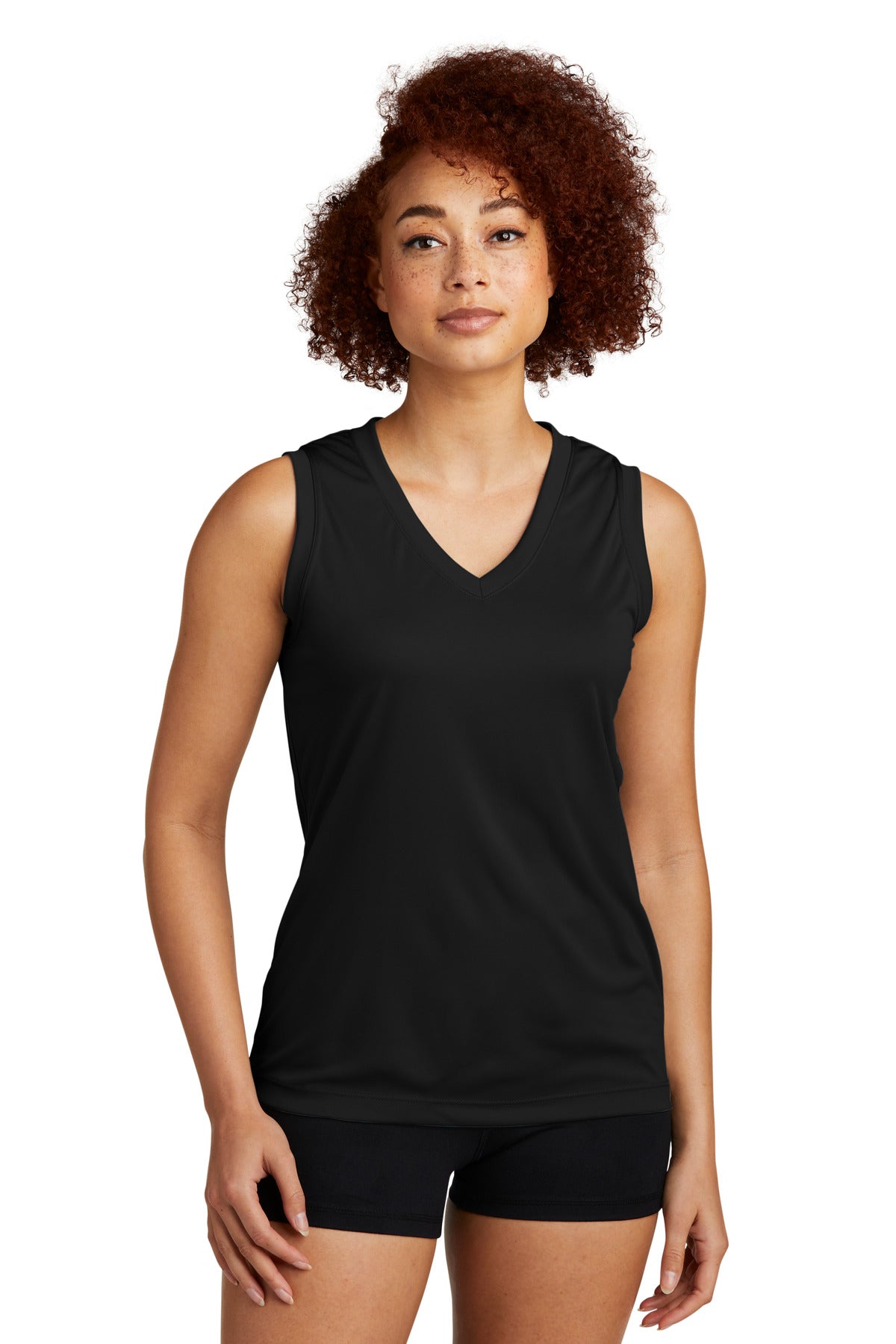 Custom Embroidered - Sport-Tek® Ladies Sleeveless PosiCharge® Competitor™ V-Neck Tee. LST352