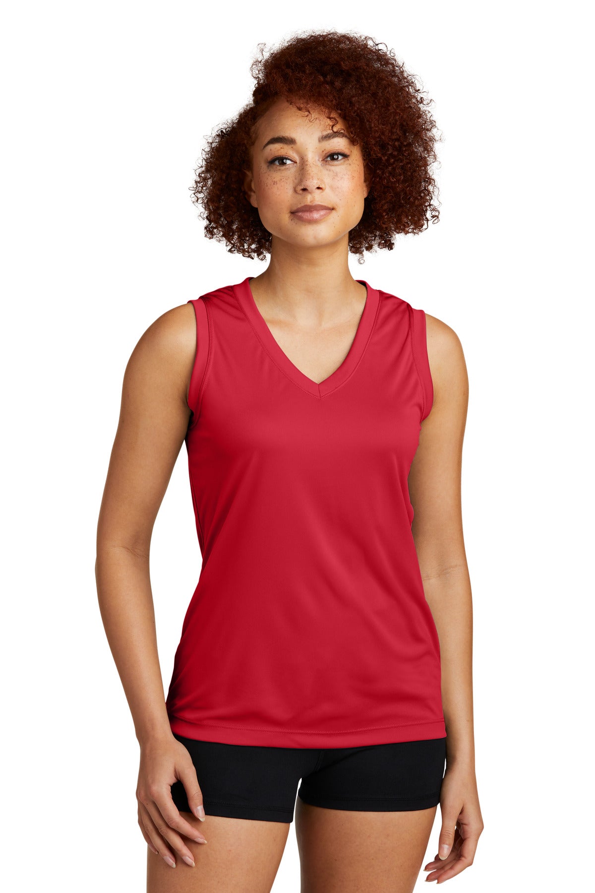 Custom Embroidered - Sport-Tek® Ladies Sleeveless PosiCharge® Competitor™ V-Neck Tee. LST352