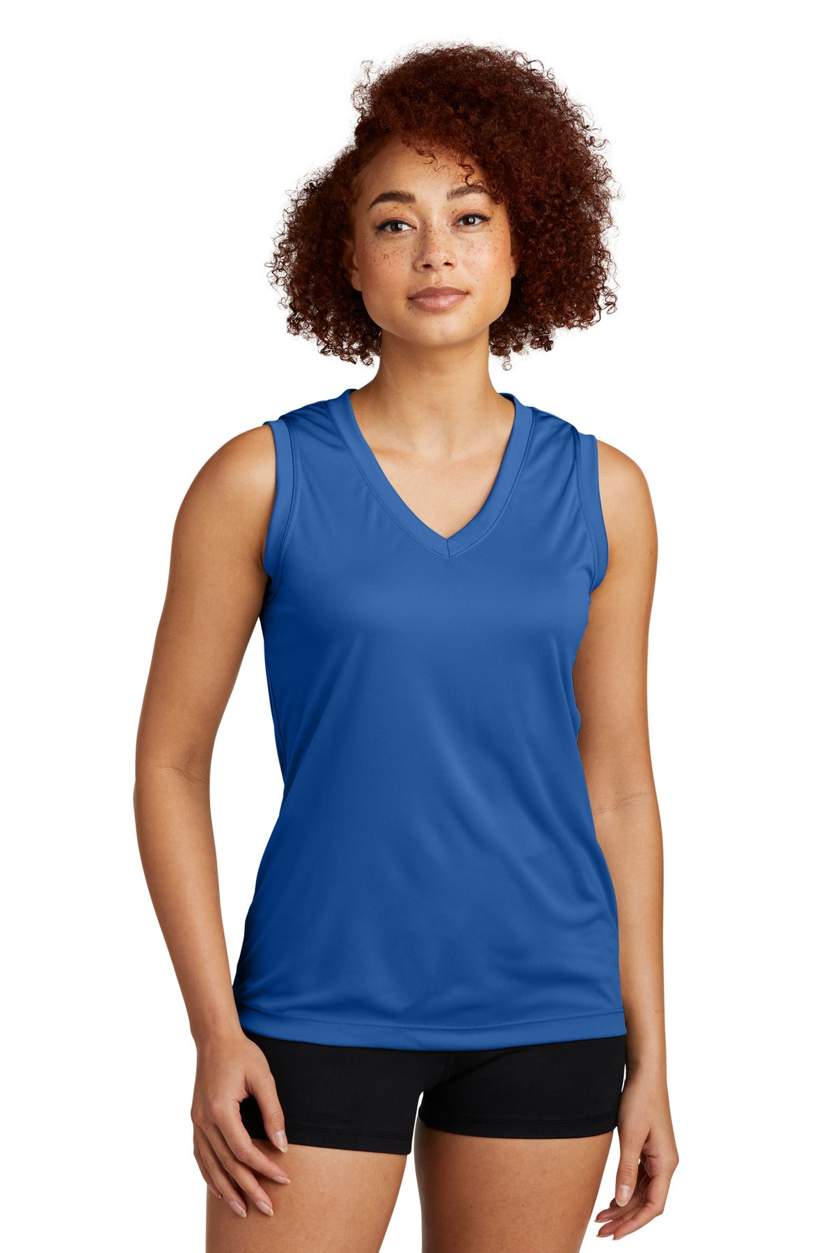 Custom Embroidered - Sport-Tek® Ladies Sleeveless PosiCharge® Competitor™ V-Neck Tee. LST352