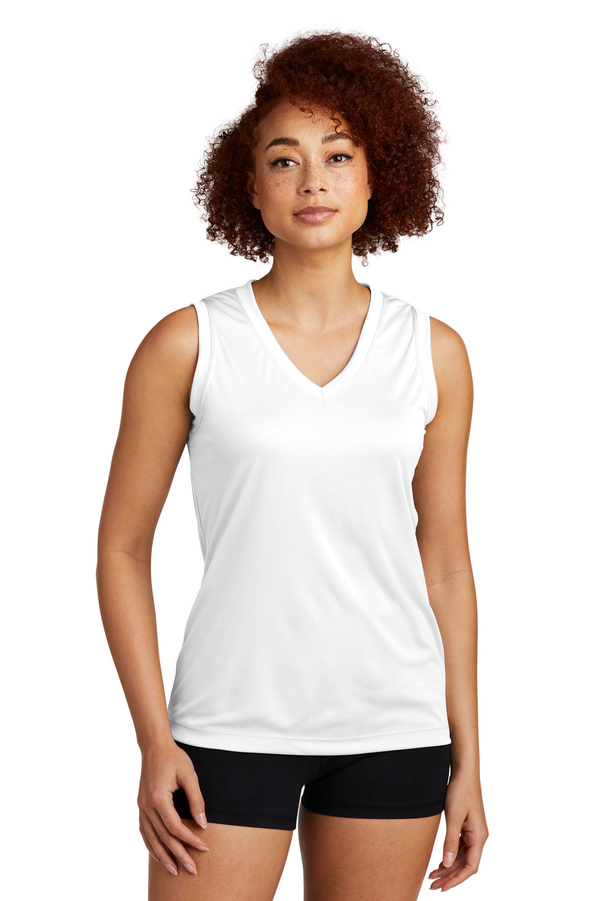 Custom Embroidered - Sport-Tek® Ladies Sleeveless PosiCharge® Competitor™ V-Neck Tee. LST352
