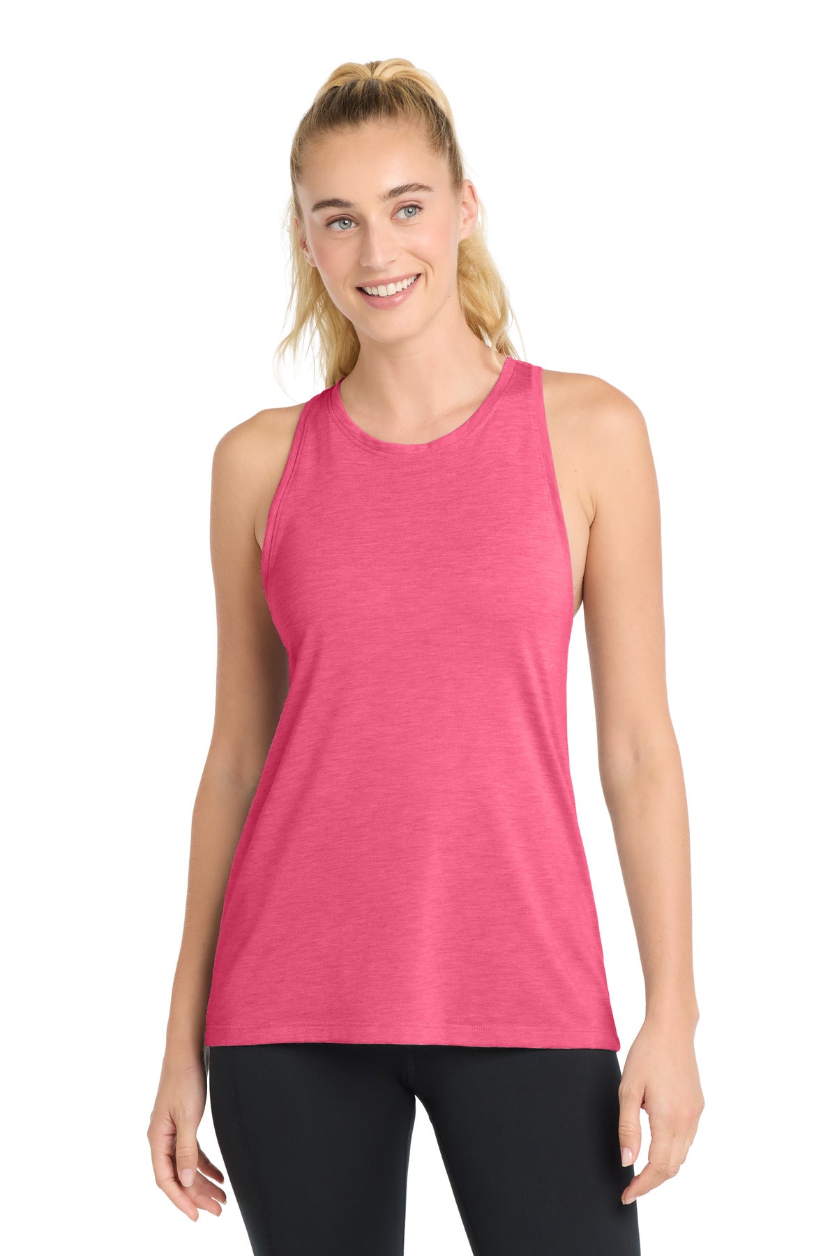 Custom Embroidery or DTF Print - Sport-Tek ® Women's PosiCharge ® Tri-Blend Wicking Tank. LST402