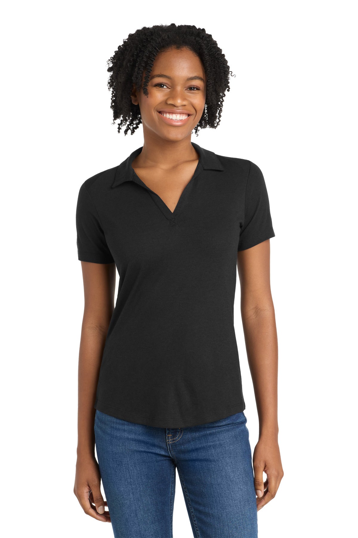 Custom Embroidery or DTF Print - Sport-Tek ® Women's PosiCharge ® Tri-Blend Wicking Polo. LST405