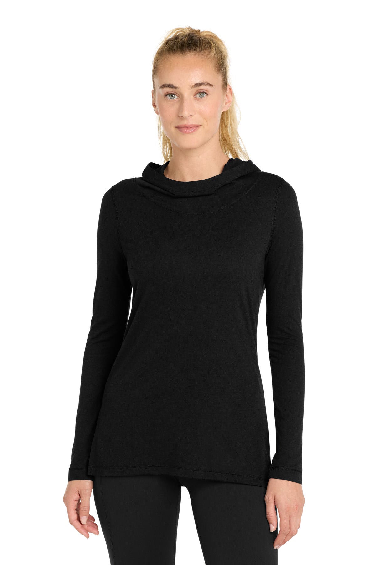 Custom Embroidery or DTF Print - Sport-Tek ® Women's PosiCharge ® Tri-Blend Wicking Long Sleeve Hoodie LST406