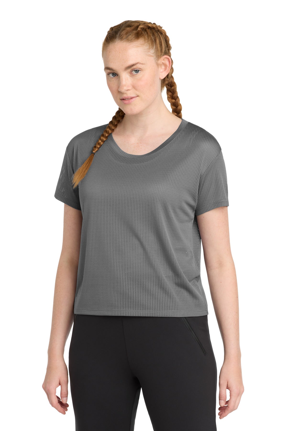 Custom Embroidery or DTF Print - Sport-Tek ® Women's PosiCharge ® Draft Crop Tee. LST411