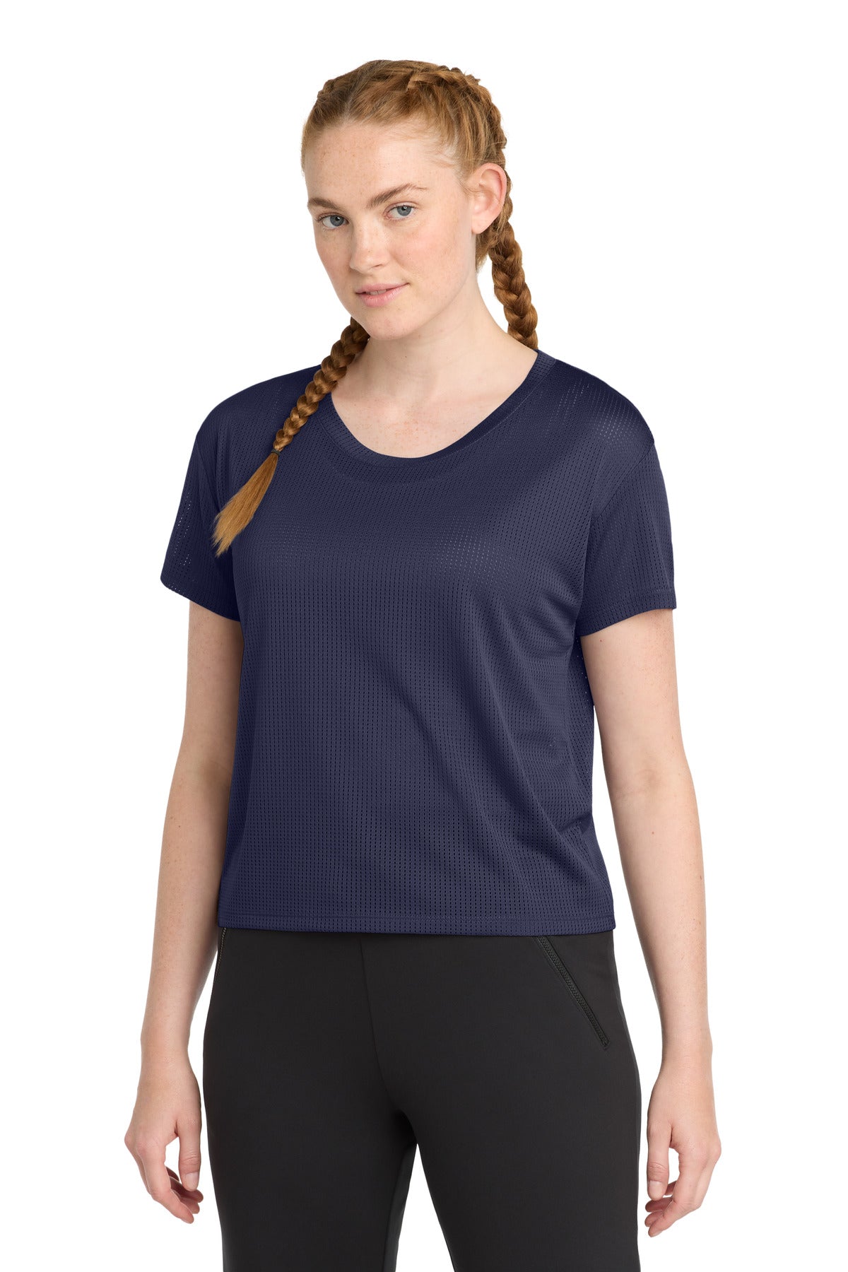 Custom Embroidery or DTF Print - Sport-Tek ® Women's PosiCharge ® Draft Crop Tee. LST411