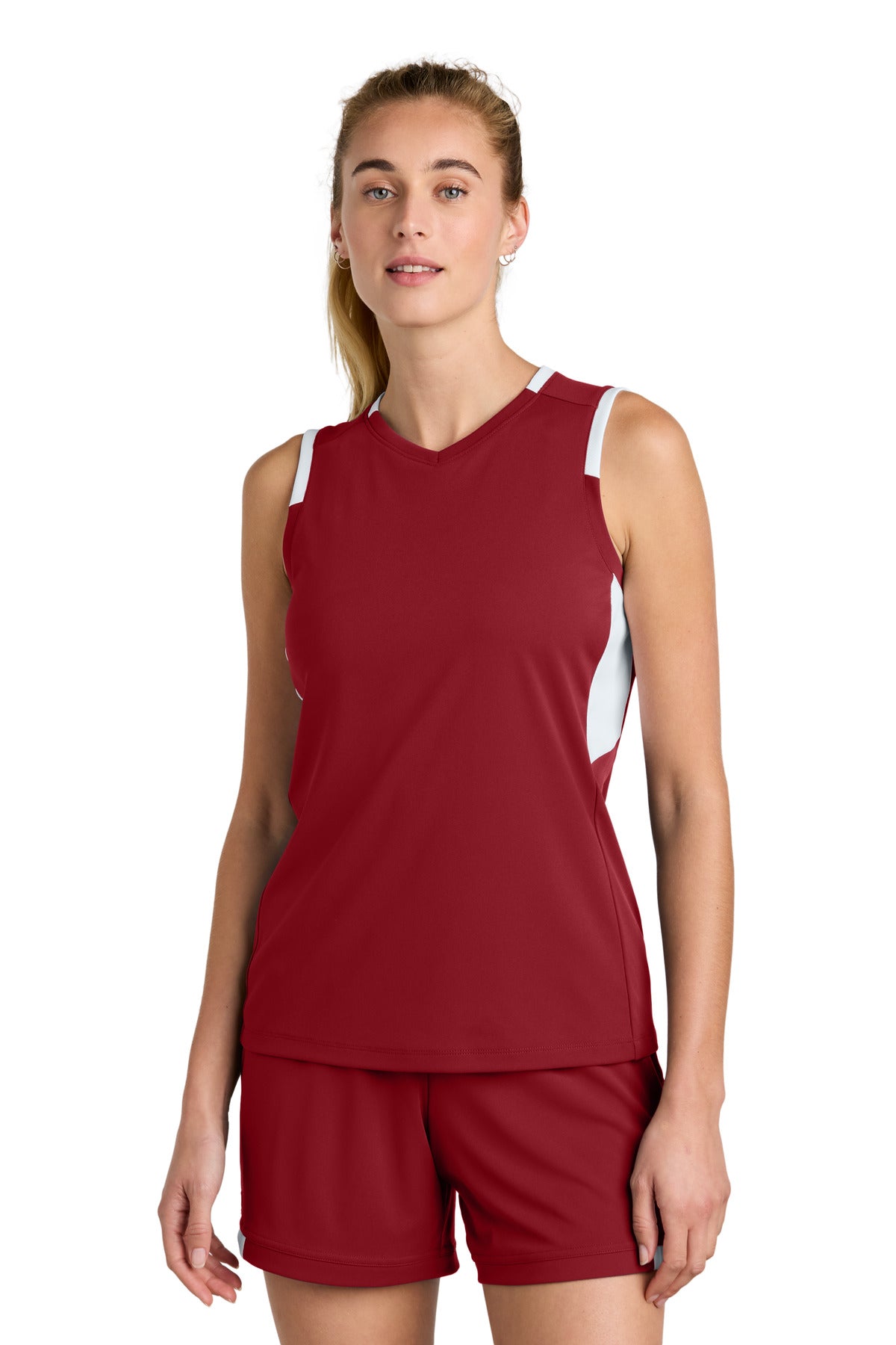 Custom Embroidery or DTF Print - Sport-Tek ® Women's Club Sleeveless V-Neck LST441