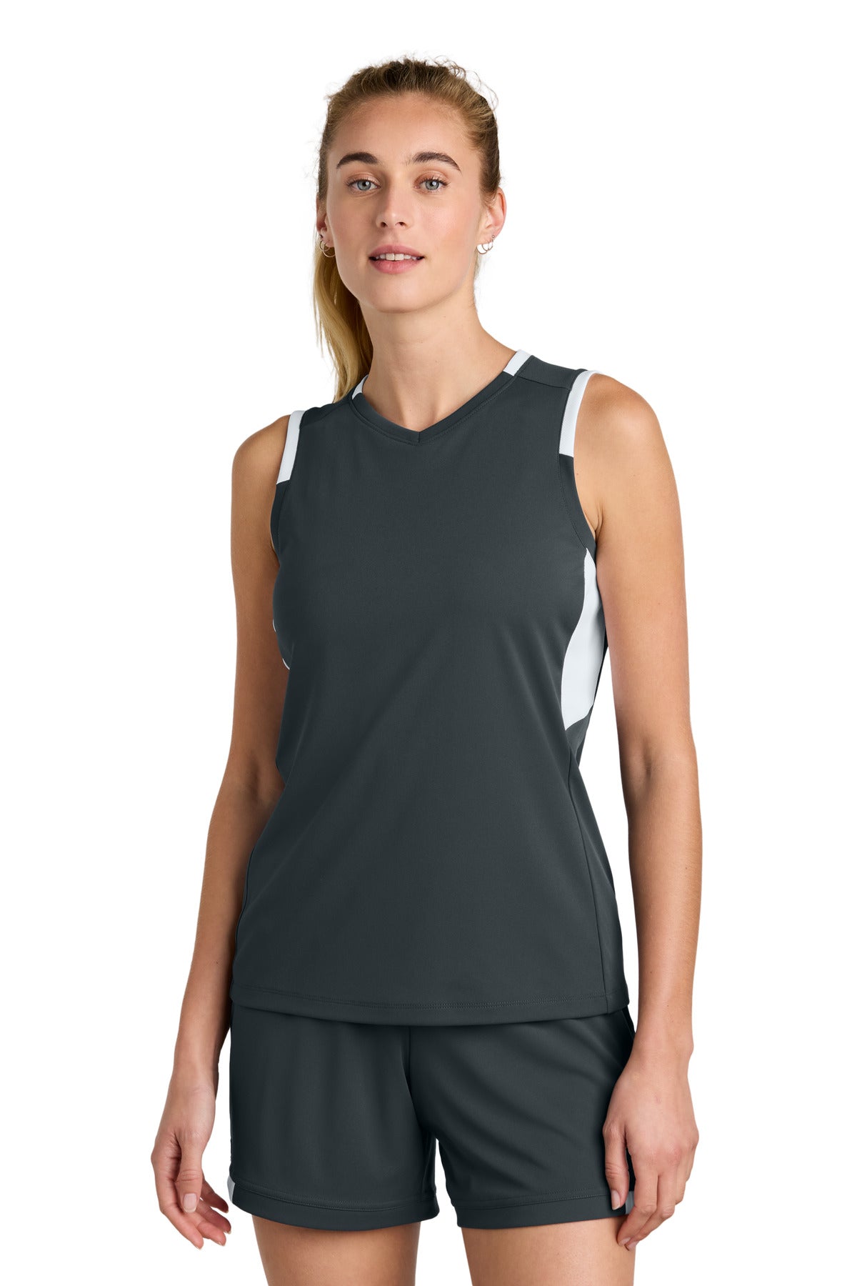 Custom Embroidery or DTF Print - Sport-Tek ® Women's Club Sleeveless V-Neck LST441