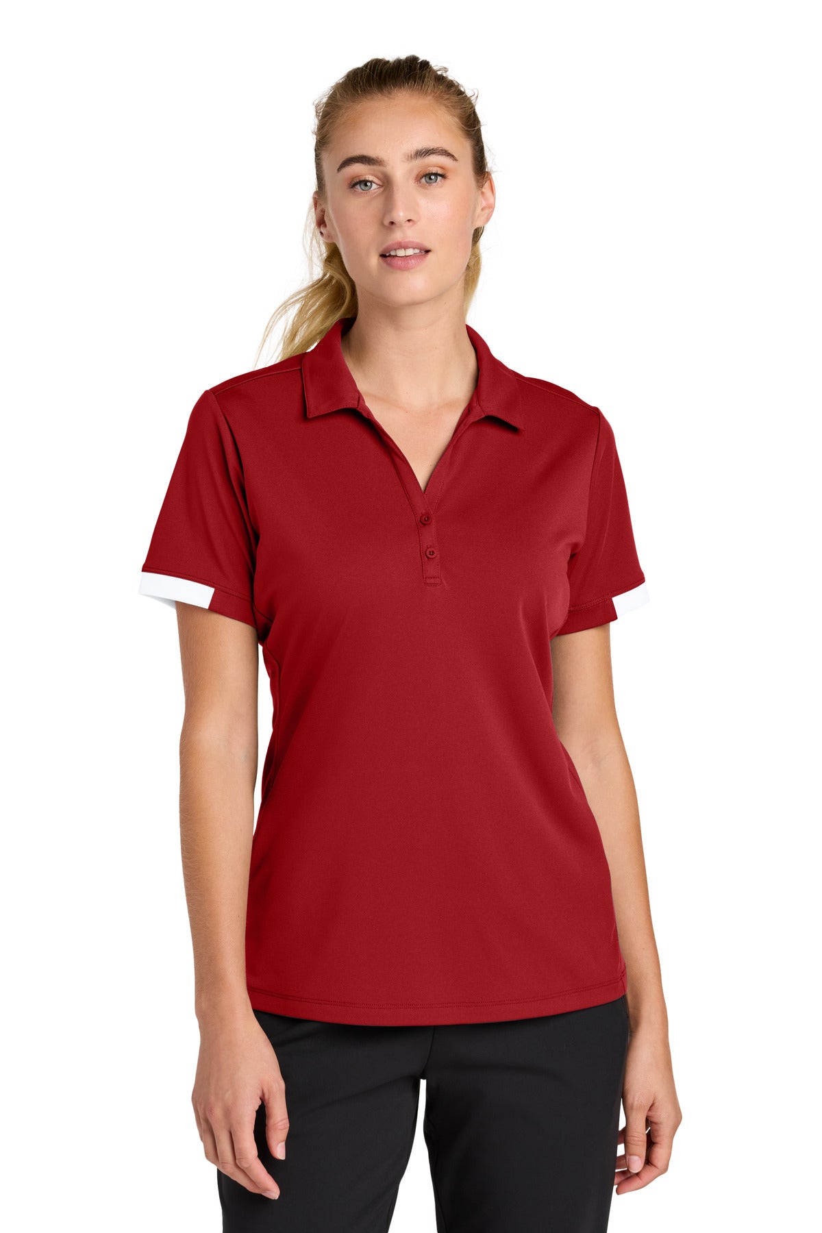 Custom Embroidery or DTF Print - Sport-Tek ® Women's Club Colorblock Polo LST444