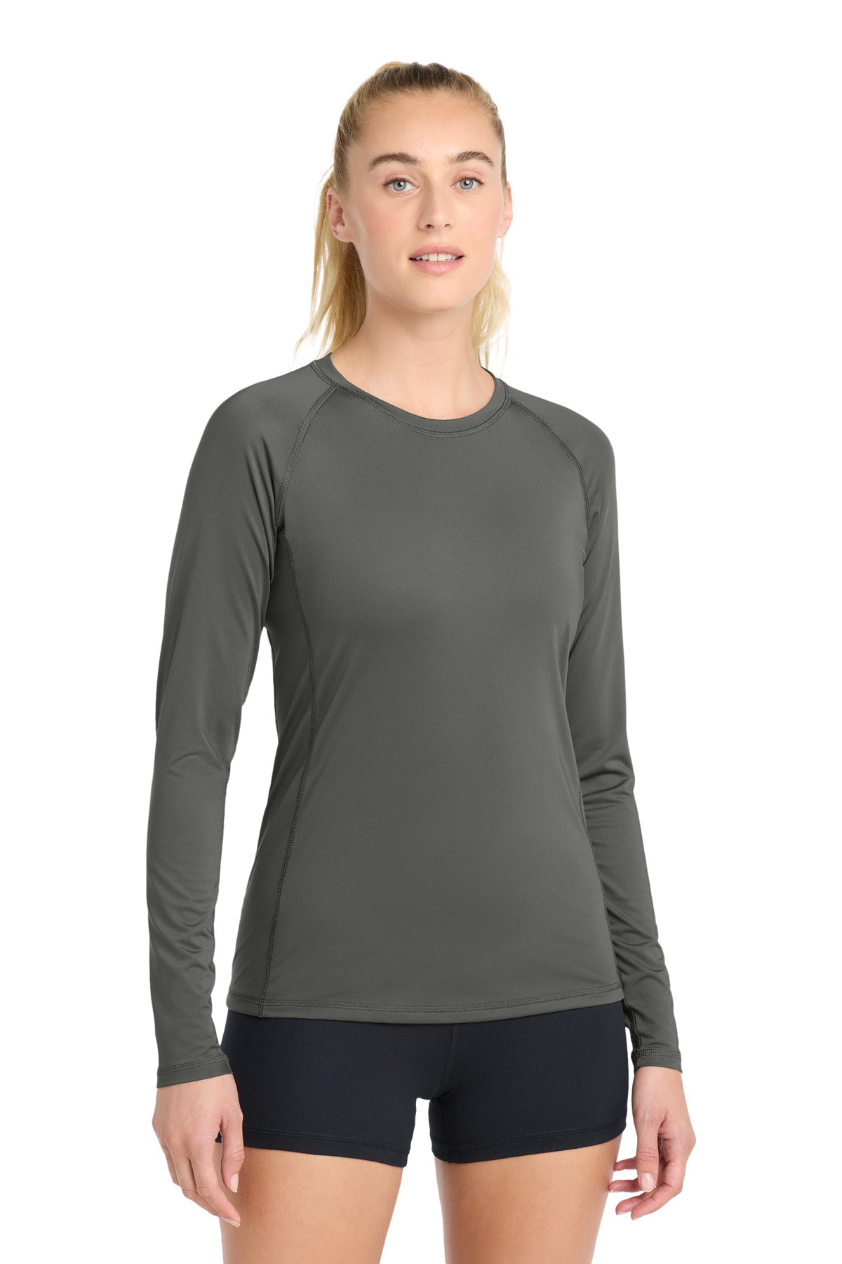 Custom Embroidery or DTF Print - Sport-Tek ® Women's Long Sleeve Rashguard Tee. LST470LS