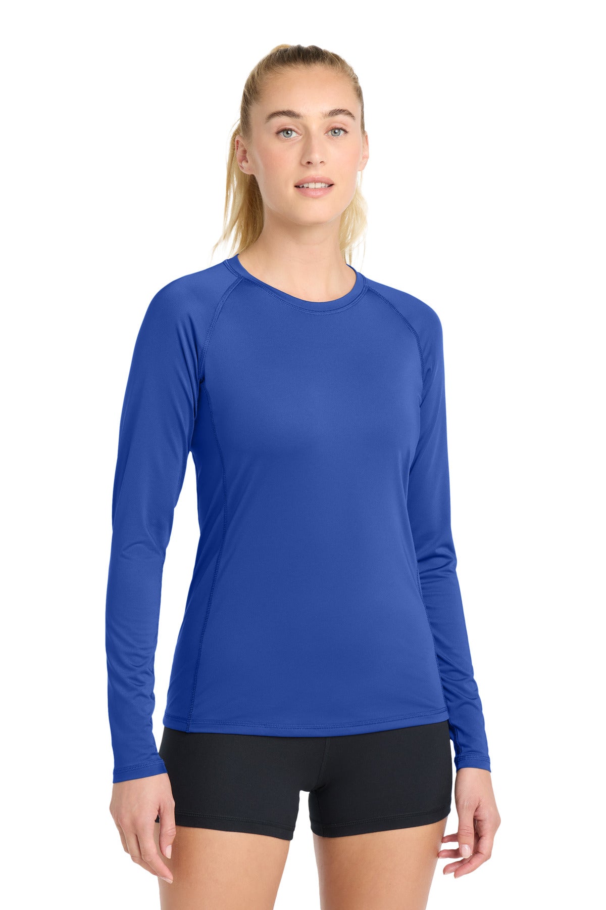Custom Embroidery or DTF Print - Sport-Tek ® Women's Long Sleeve Rashguard Tee. LST470LS